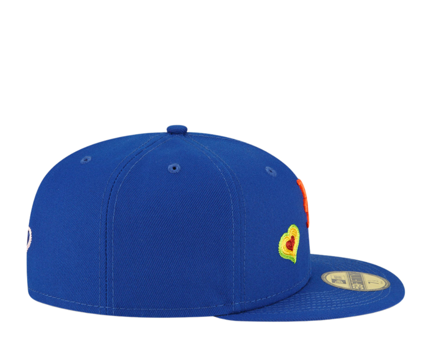 New Era 59Fifty MLB New York Mets Chain Stitch Heart Fitted Hat W/ Pink Undervisor