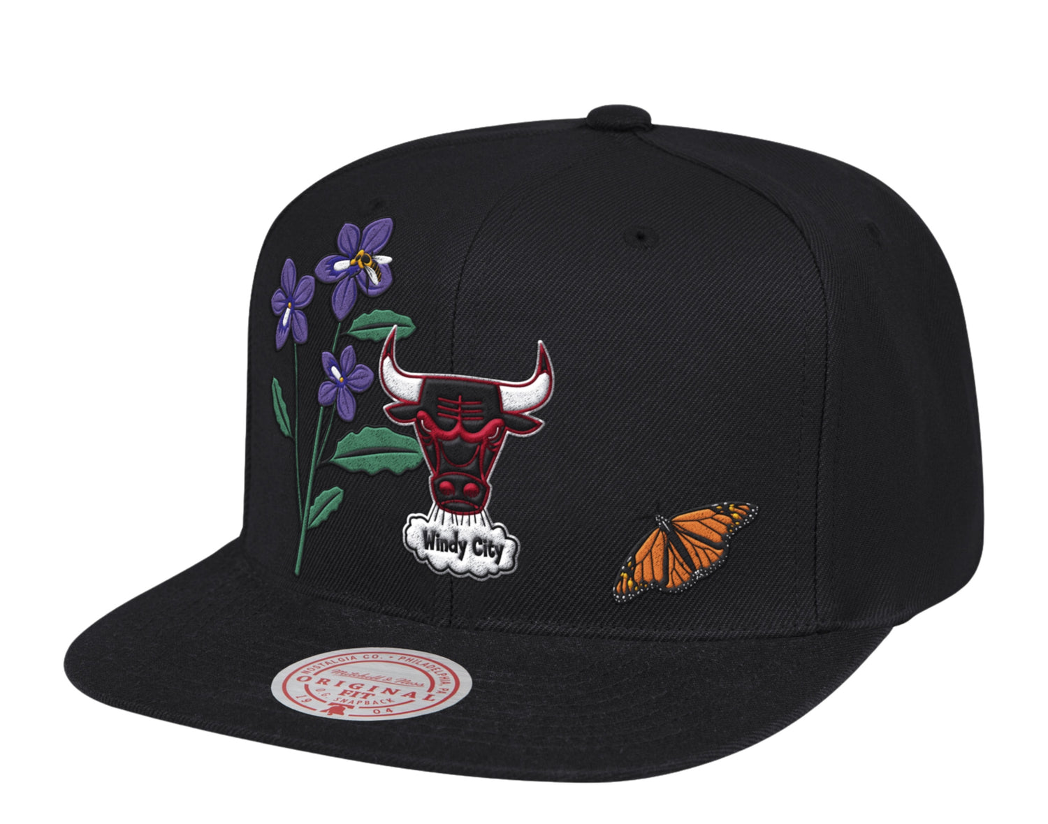Mitchell & Ness NBA Chicago Bulls HWC State Flower Snapback Hat