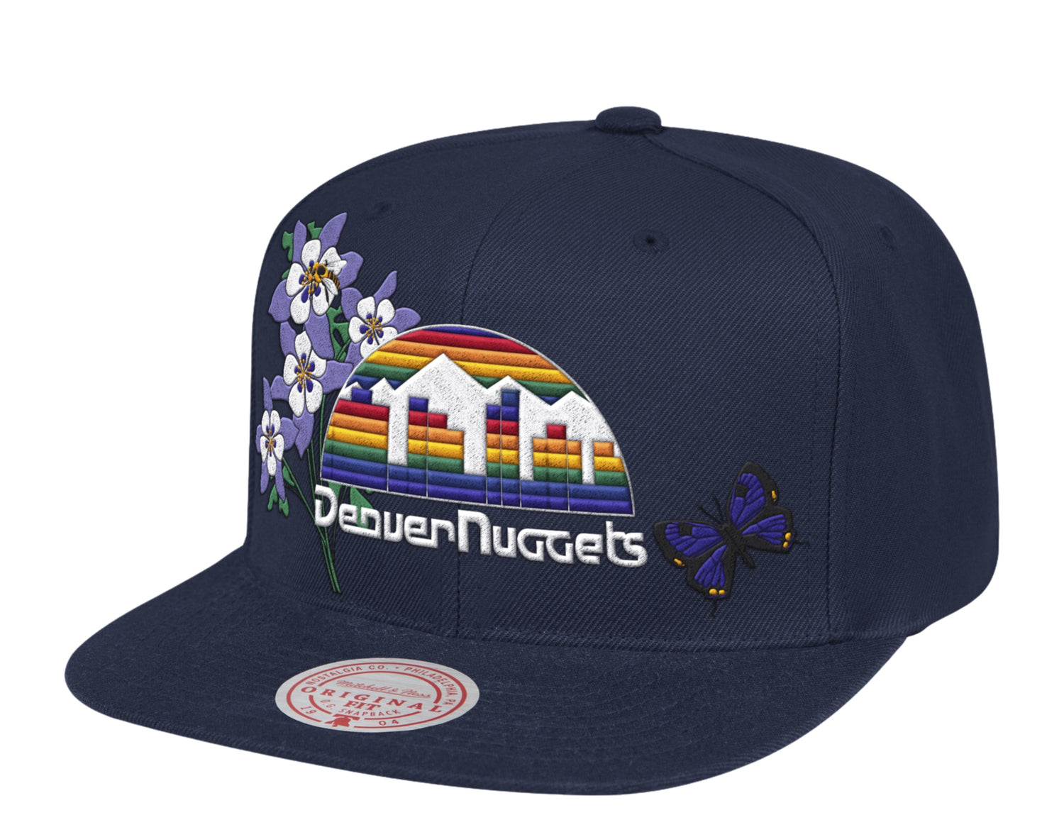 Mitchell & Ness NBA Denver Nuggets HWC State Flower Snapback Hat