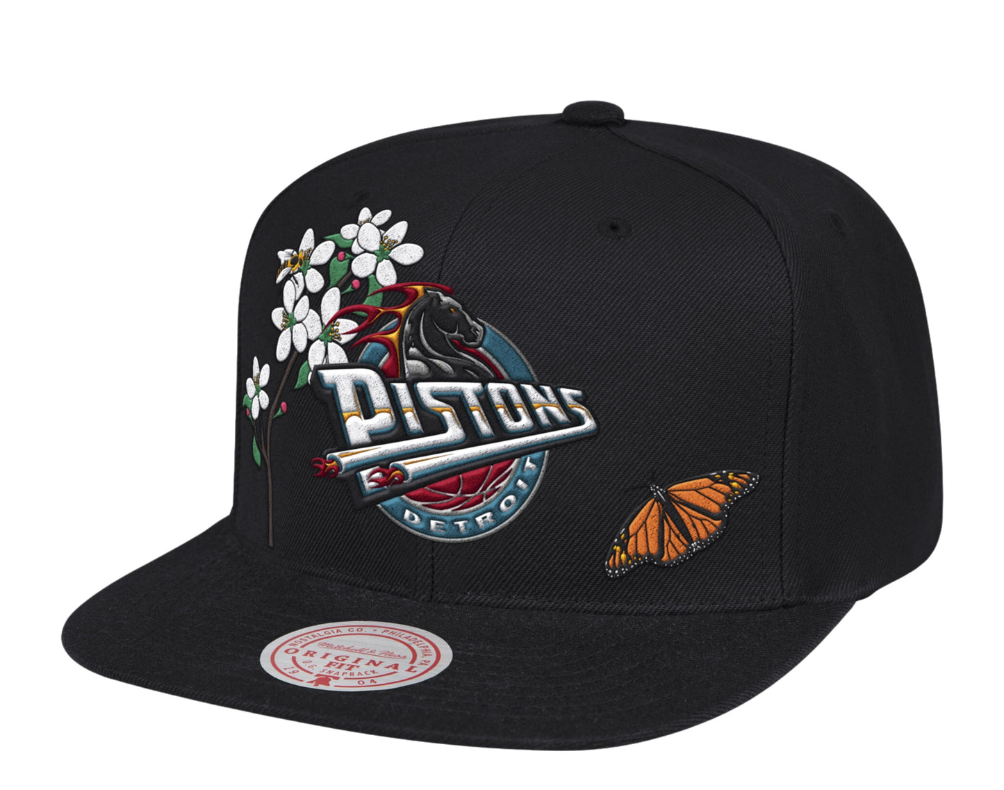 Mitchell & Ness NBA Detroit Pistons HWC State Flower Snapback Hat