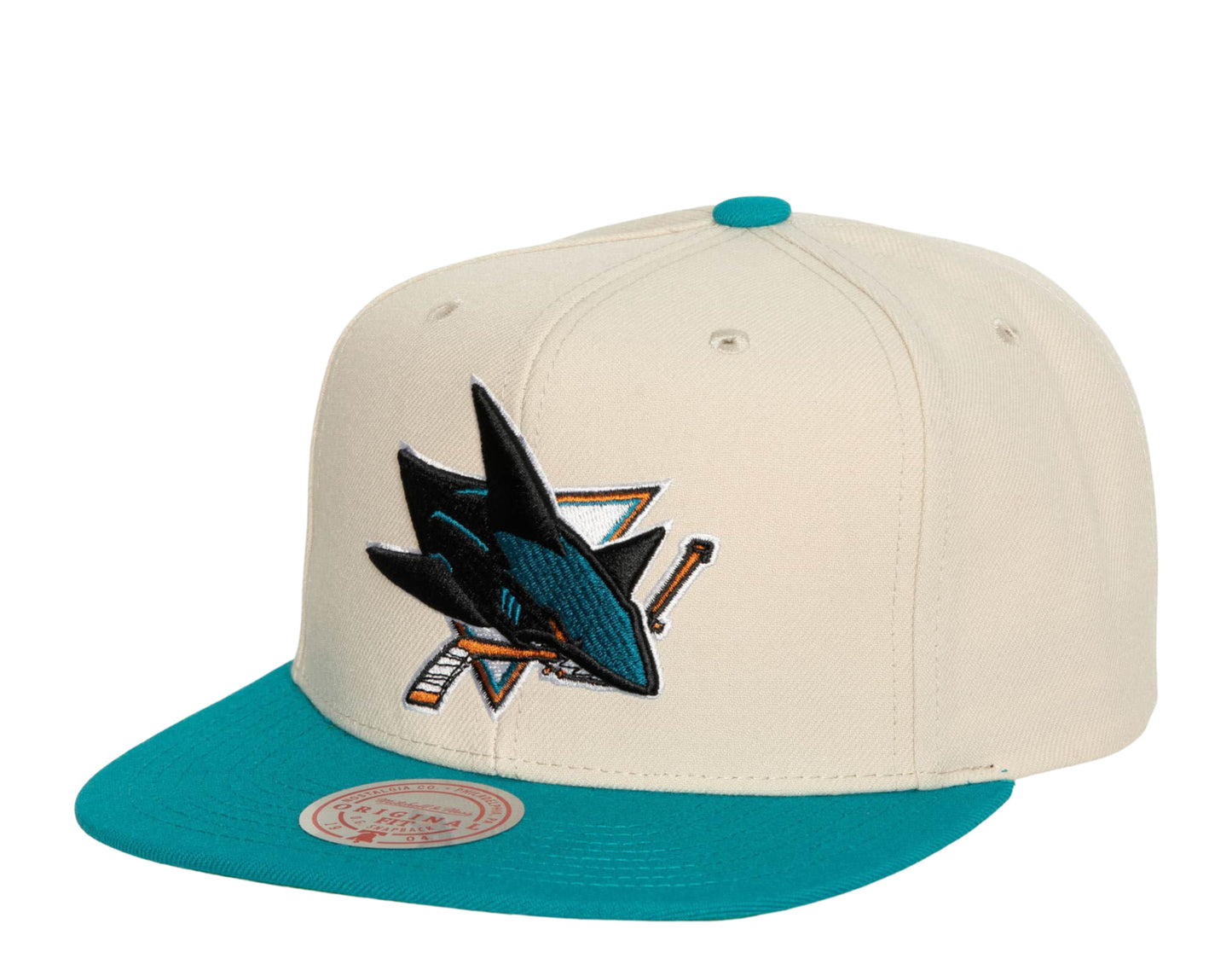 Mitchell & Ness NHL San Jose Sharks Vintage Cream Snapback Hat