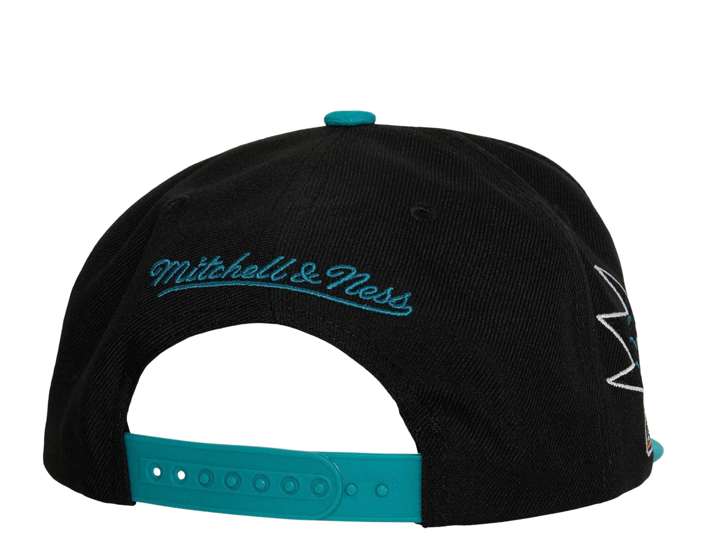 Mitchell & Ness San Jose Sharks Vintage Script Snapback Hat