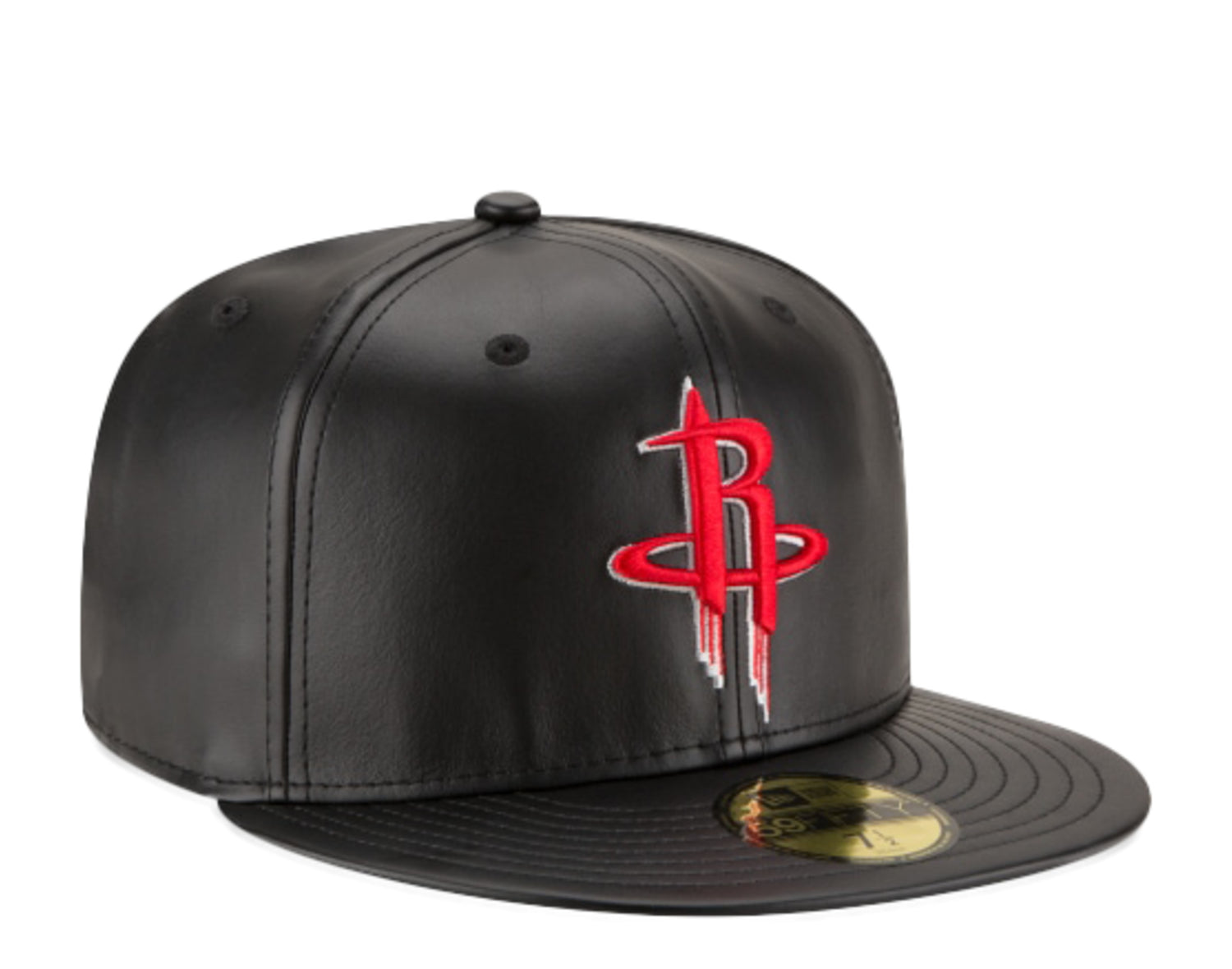 New Era 59Fifty NBA Houston Rockets Team Faux Leather Fitted Hat