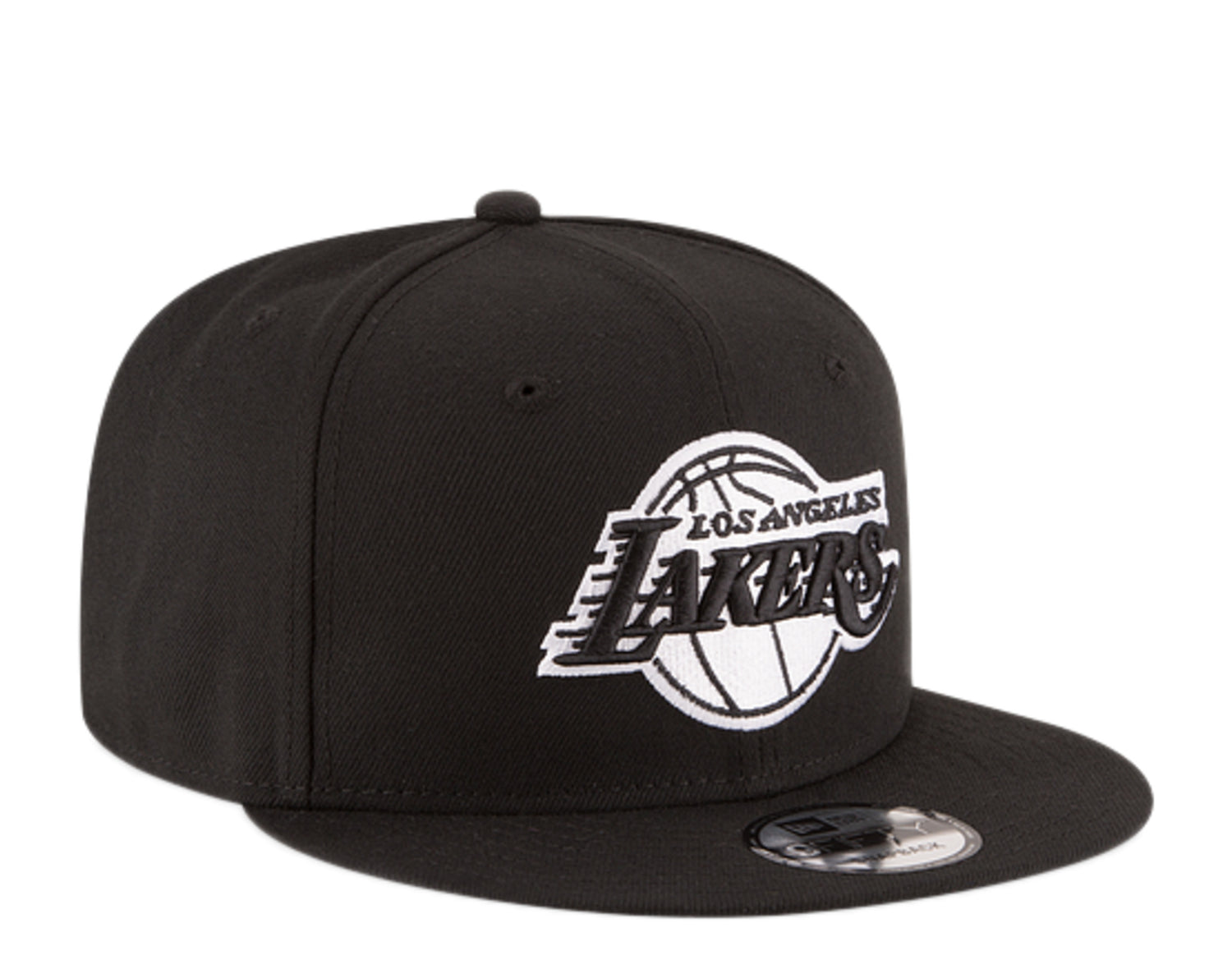 New Era 9Fifty NBA Los Angeles Lakers Black And White Snapback Hat