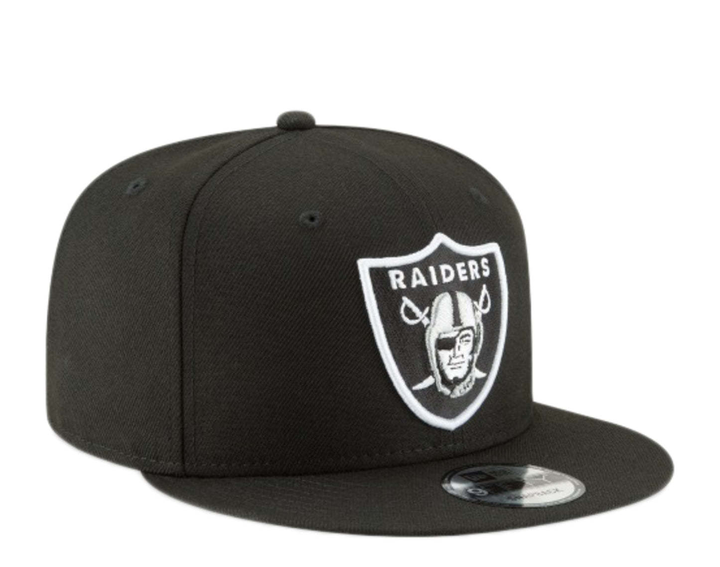 New Era 9Fifty NFL Las Vegas Raiders Black on White Basic Snapback Hat