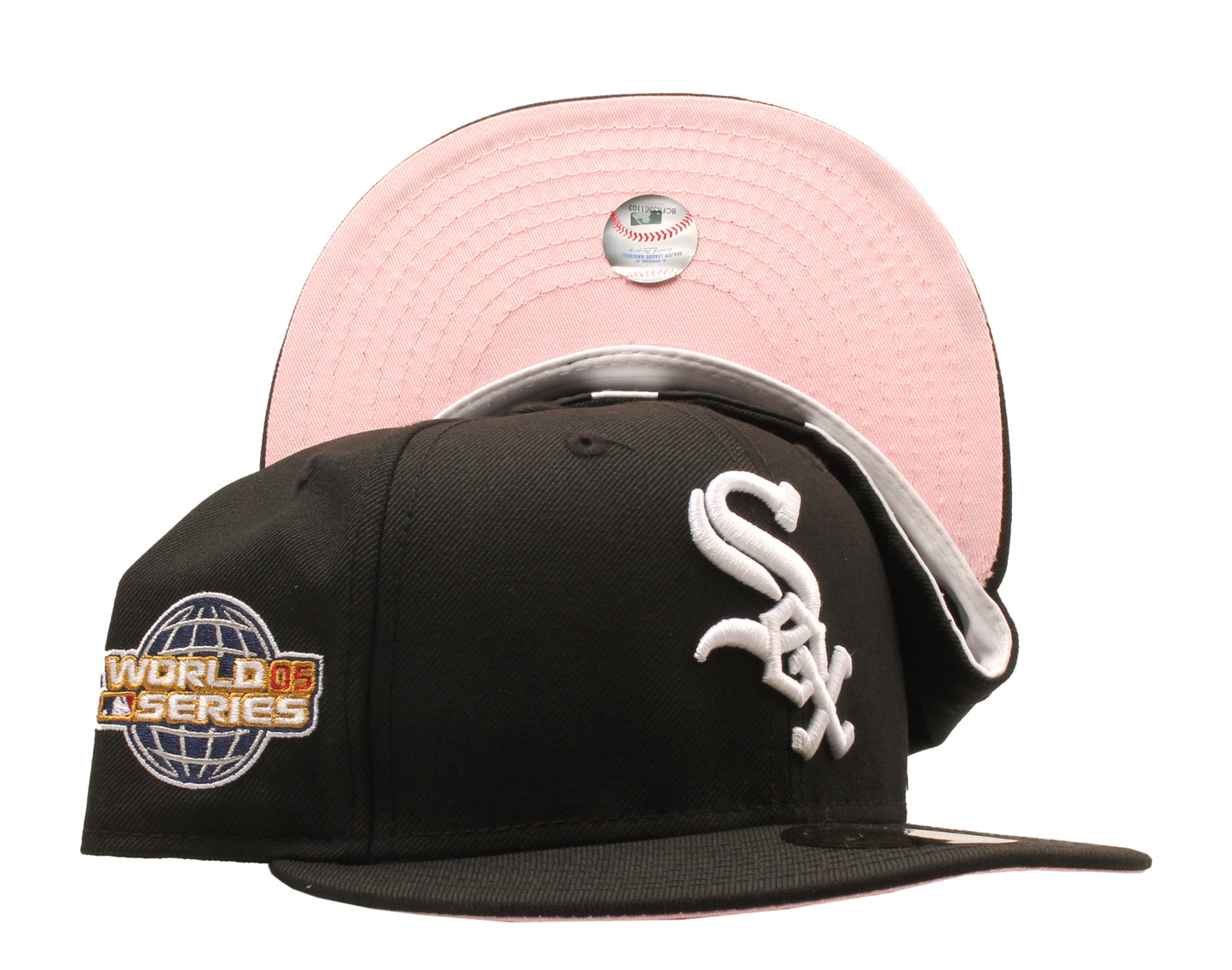 New Era x NYCMode 59Fifty MLB Chicago White Sox 2005 World Series Fitted W/ Pink Undervisor