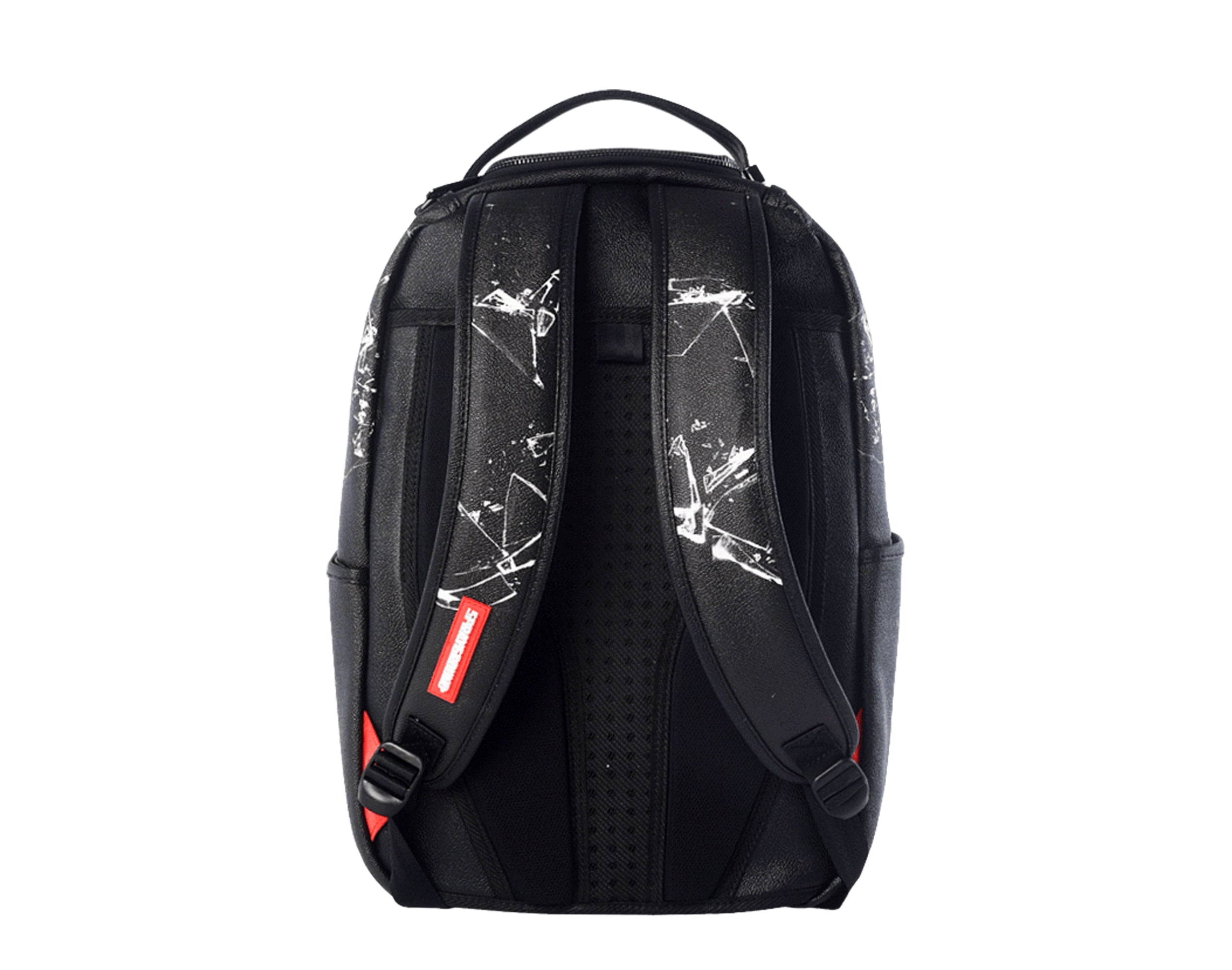 BROKEN GLASS SHARK BACKPACK - BLACK