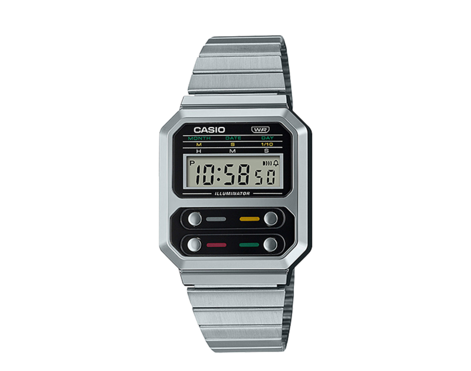 Casio Vintage A100WE Digital Metal Watch