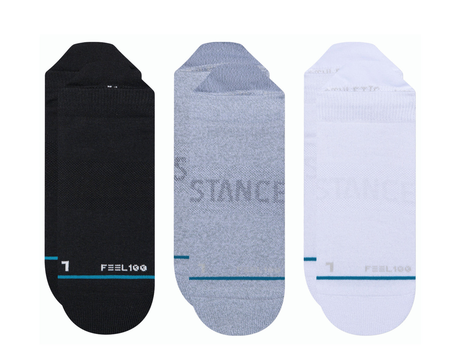 Stance Feel 100 - Prime Tab 3-Pack Ankle Socks