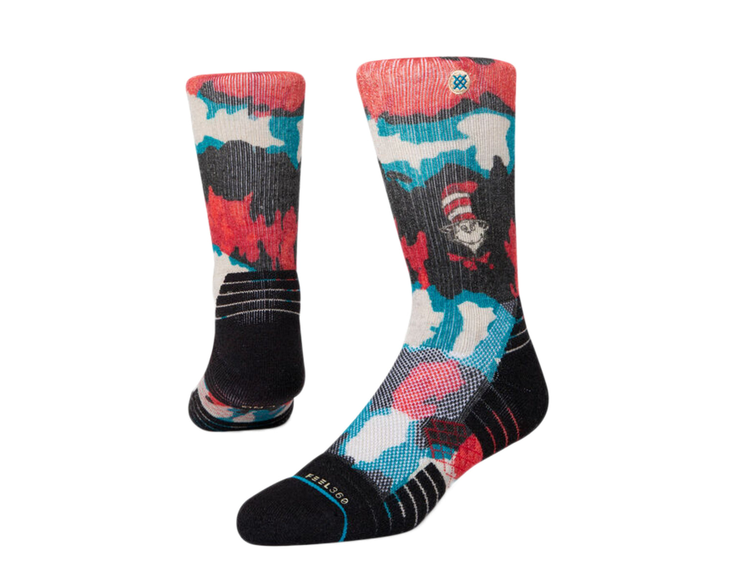 Stance Feel 360 - Stance x Dr. Seuss Cat In The Hat Hike Crew Socks