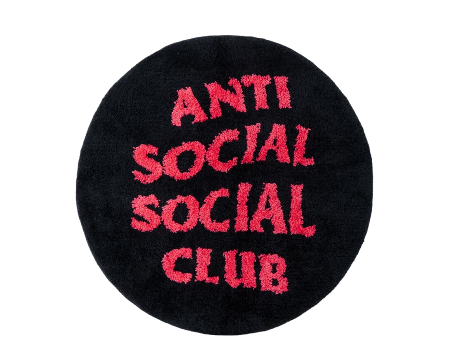 Anti Social Social Club No Shoes Inside Black Shag Rug