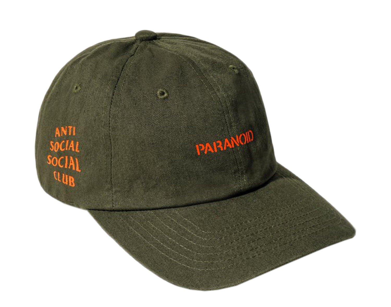 Anti Social Social Club X Undefeated Paranoid Olive Cap