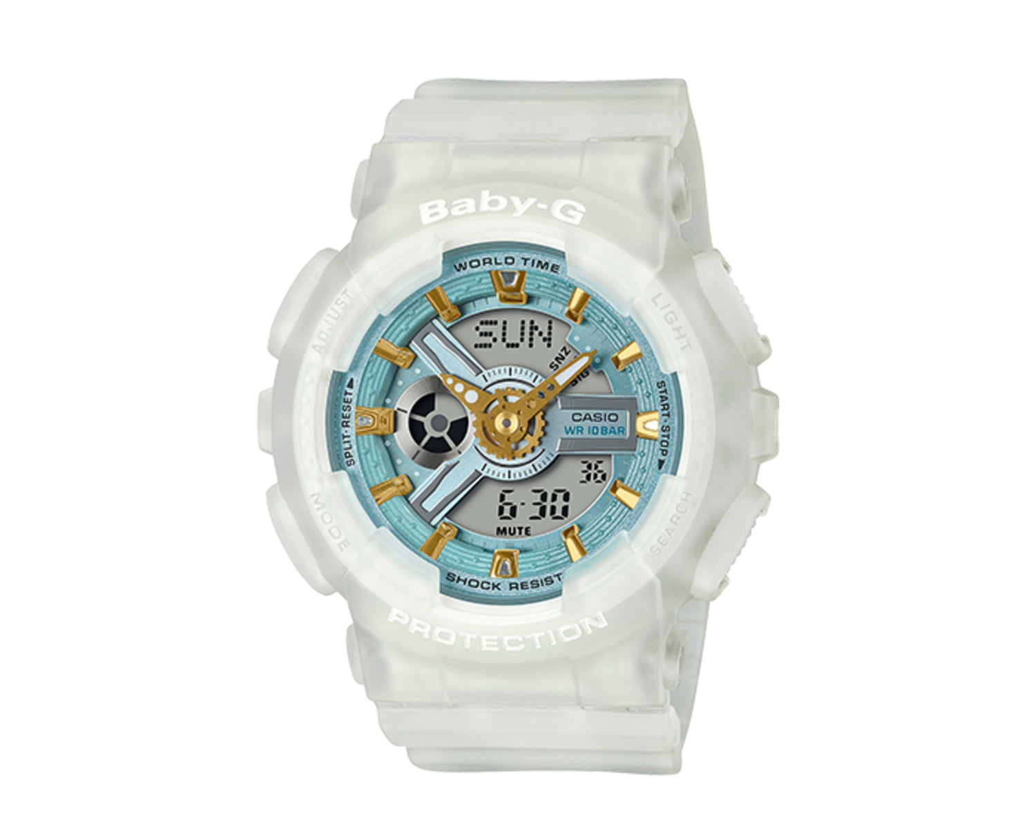 Casio G-Shock Baby-G BA110 Sea Glass Analog Digital Resin Watch