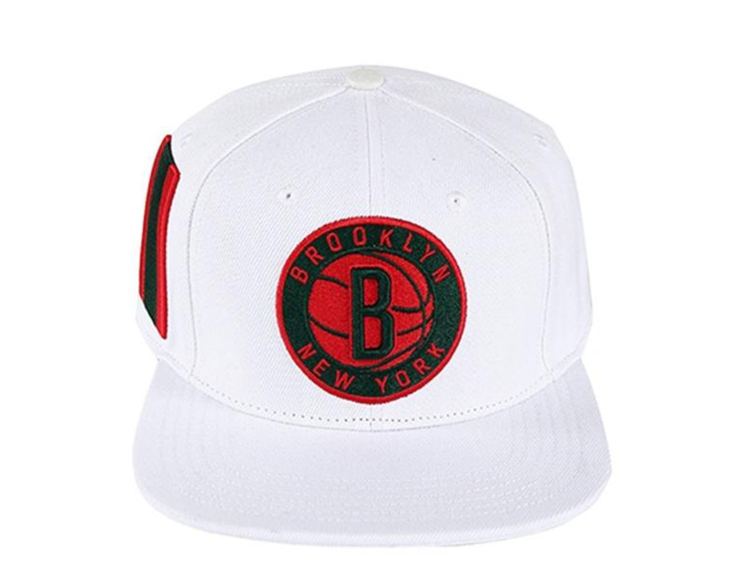 Pro Standard Brooklyn Nets Logo Green-Red Patch Strapback Hat