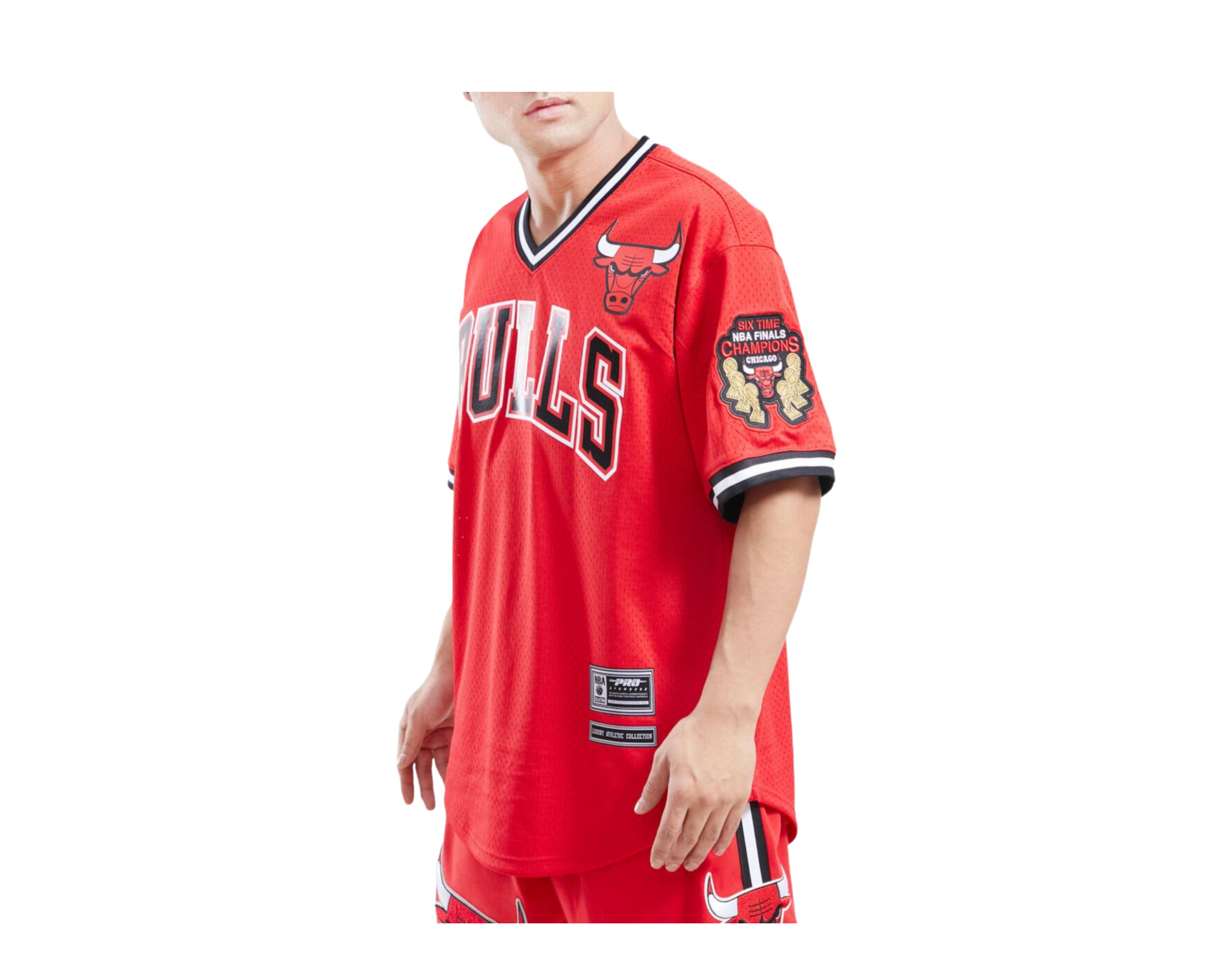 Exclusive Fitted Pro Standard V-Neck Chicago Bulls White Mesh Jersey S