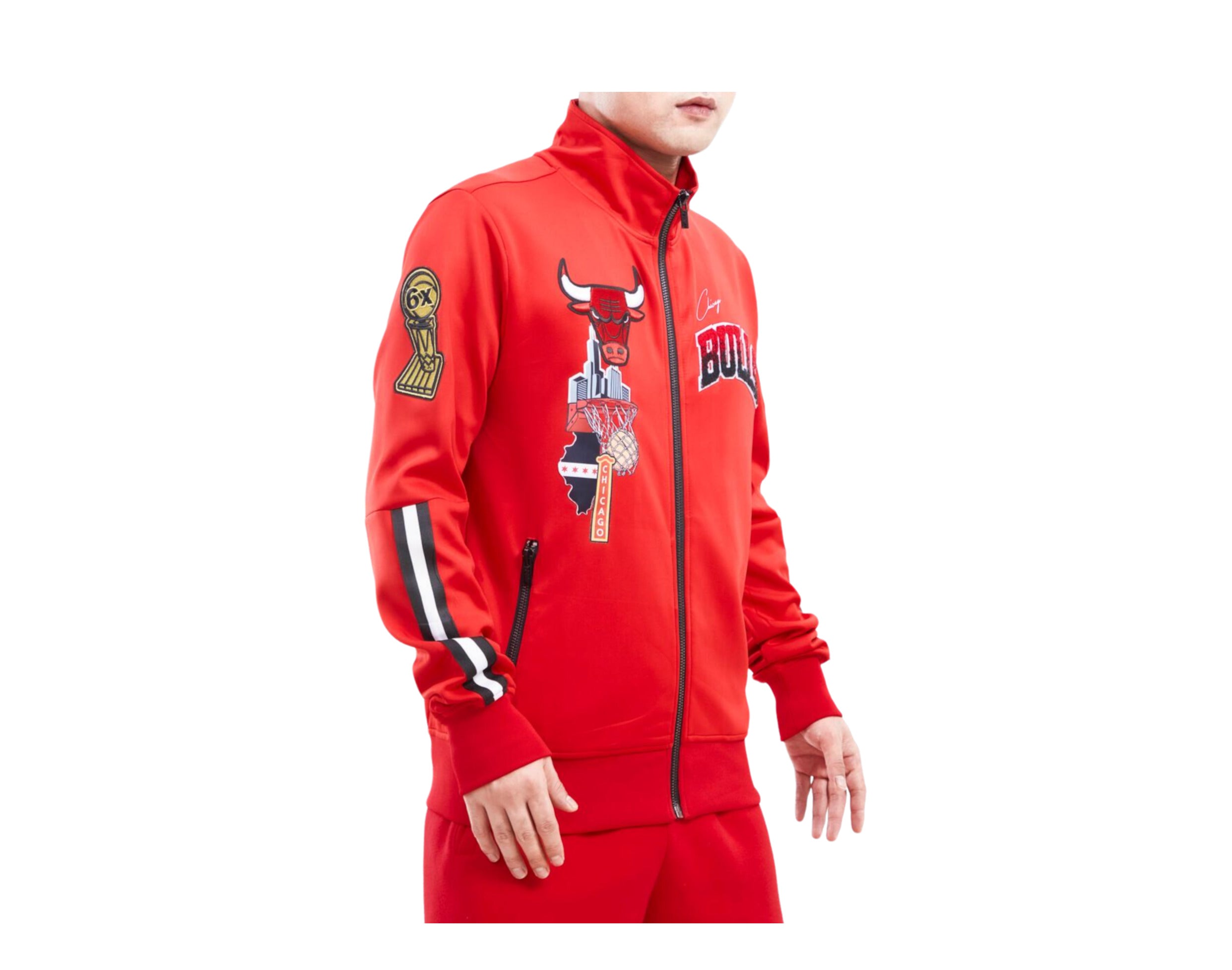 chicago bulls tracksuit red