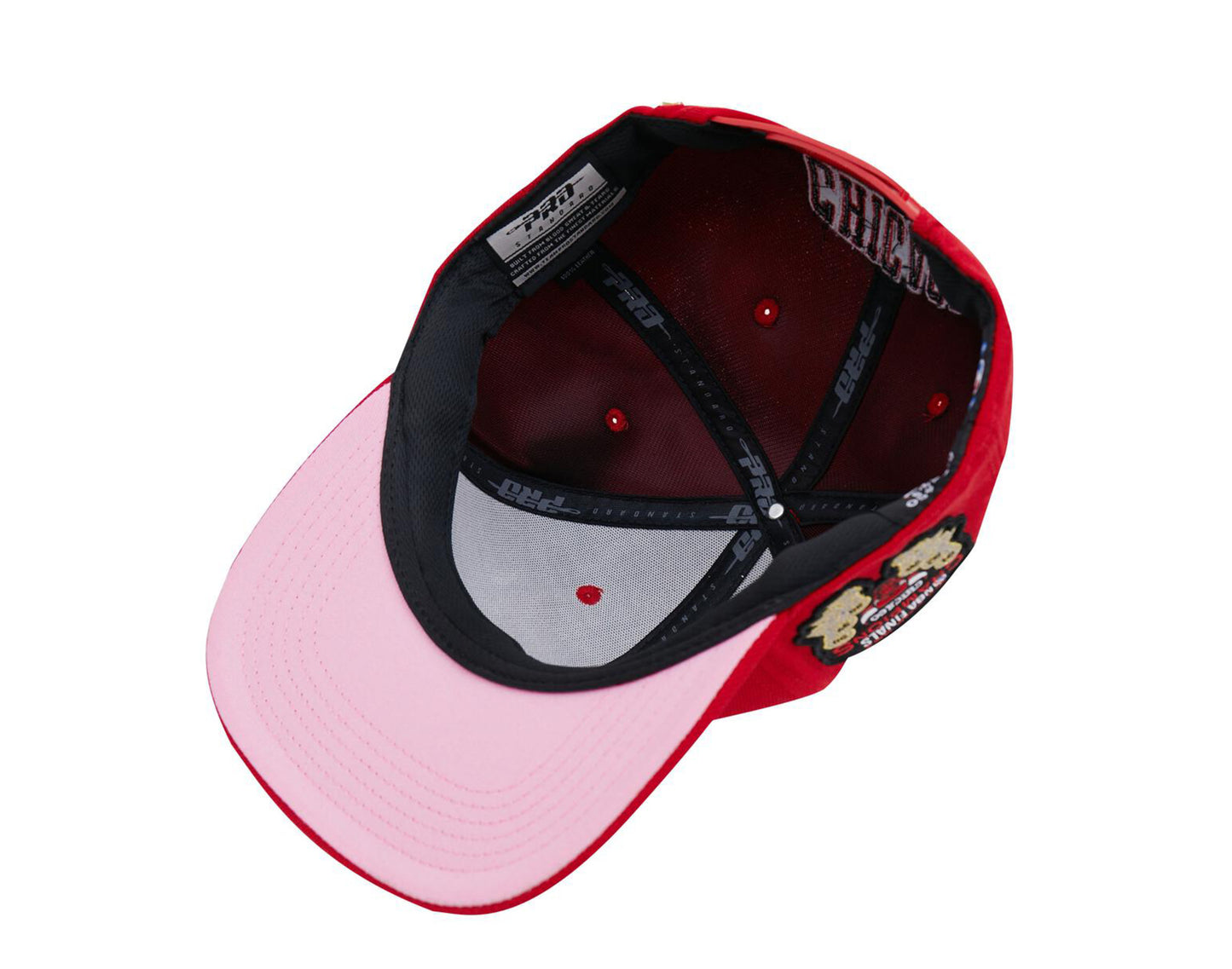 Pro Standard NBA Chicago Bulls Team Logo Snapback Hat W/ Pink Undervisor
