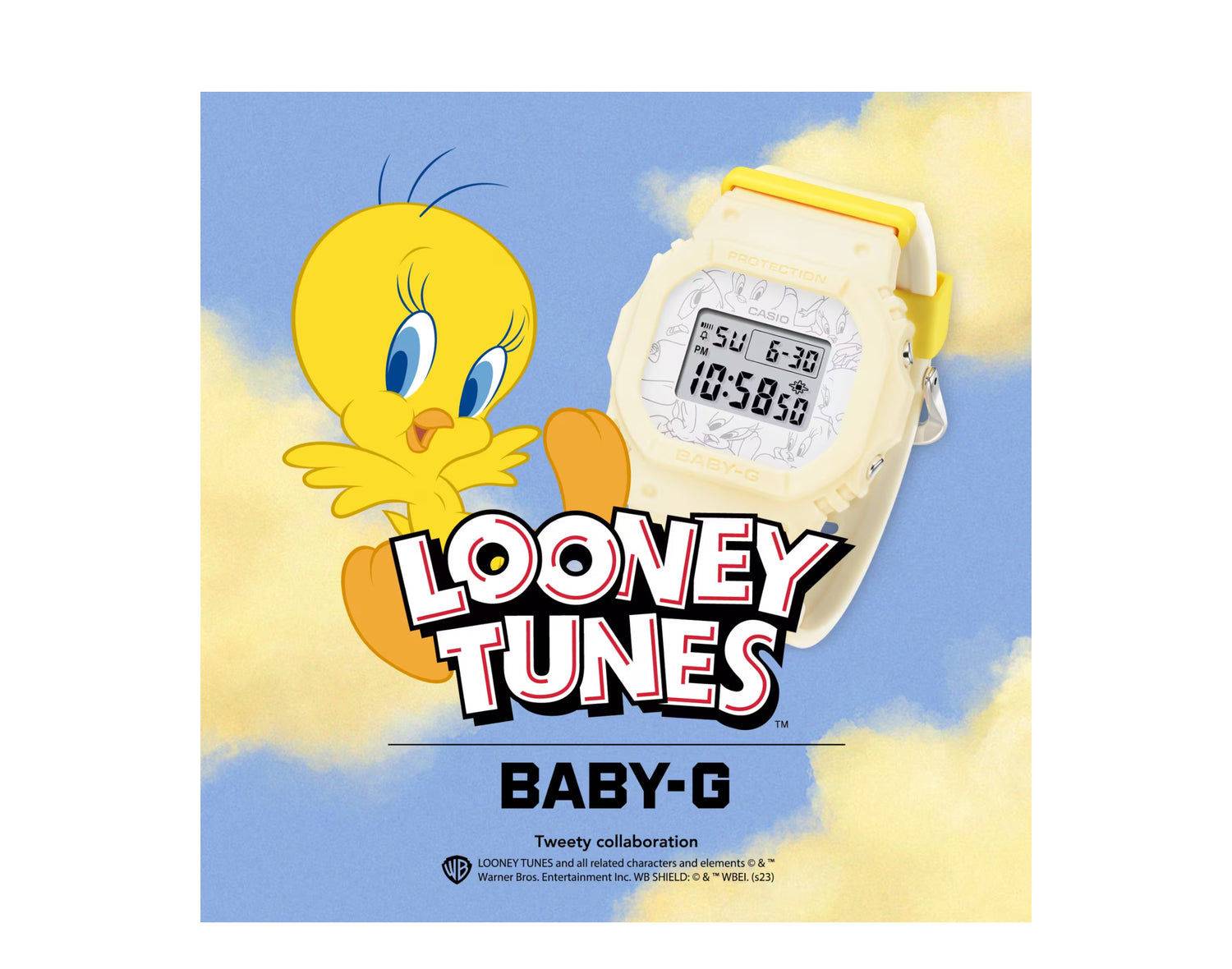 Casio G-Shock Baby-G x Tweety Looney Tunes BGD565TW Digital Resin Watch