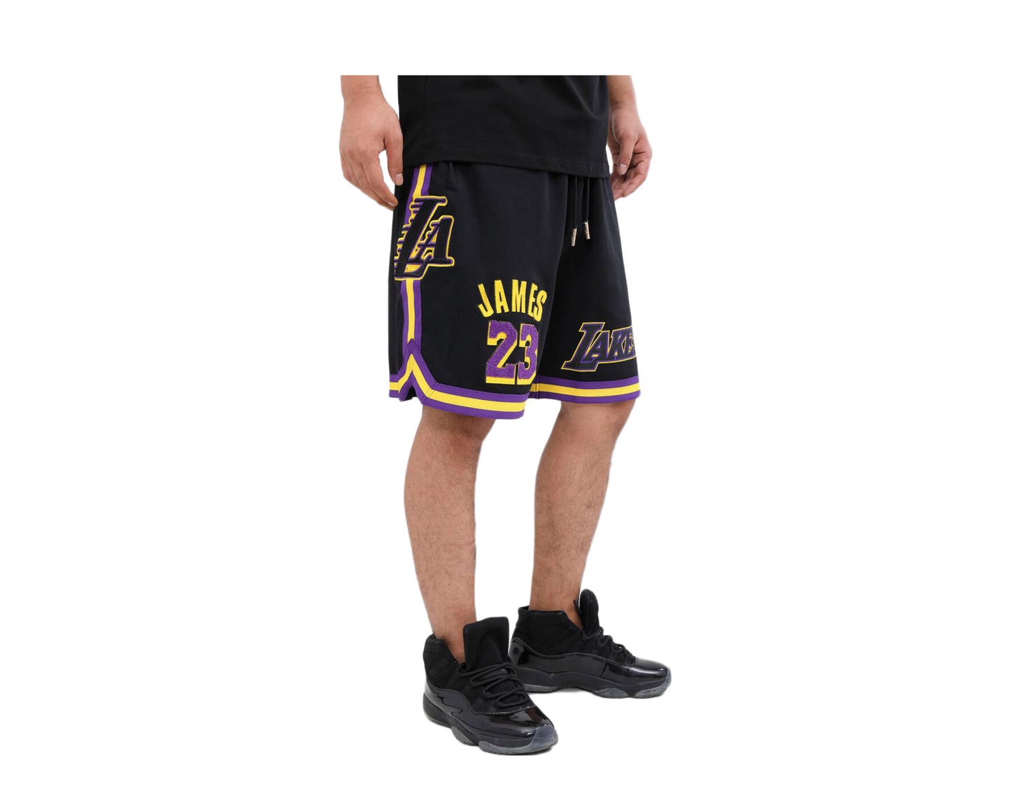 Men's Los Angeles Lakers LeBron James Pro Standard Black Team Player Shorts