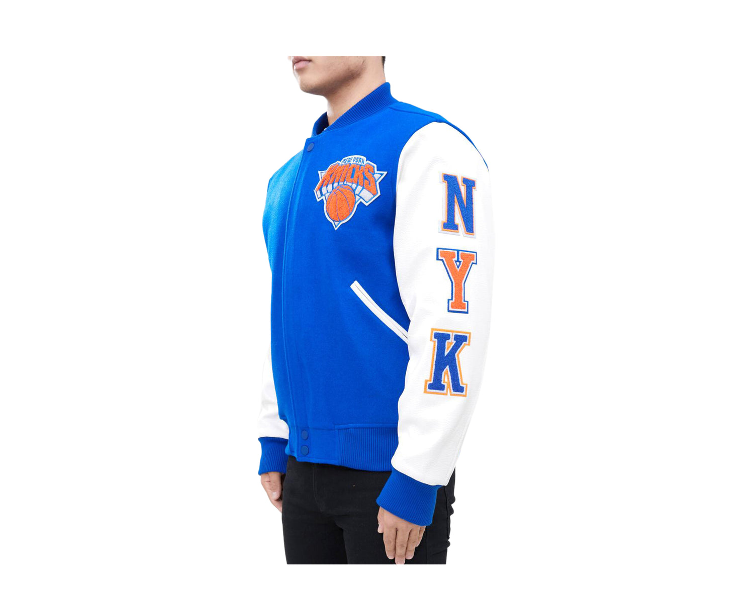 Pro Standard NBA New York Knicks Logo Blended Varsity Men's Jacket