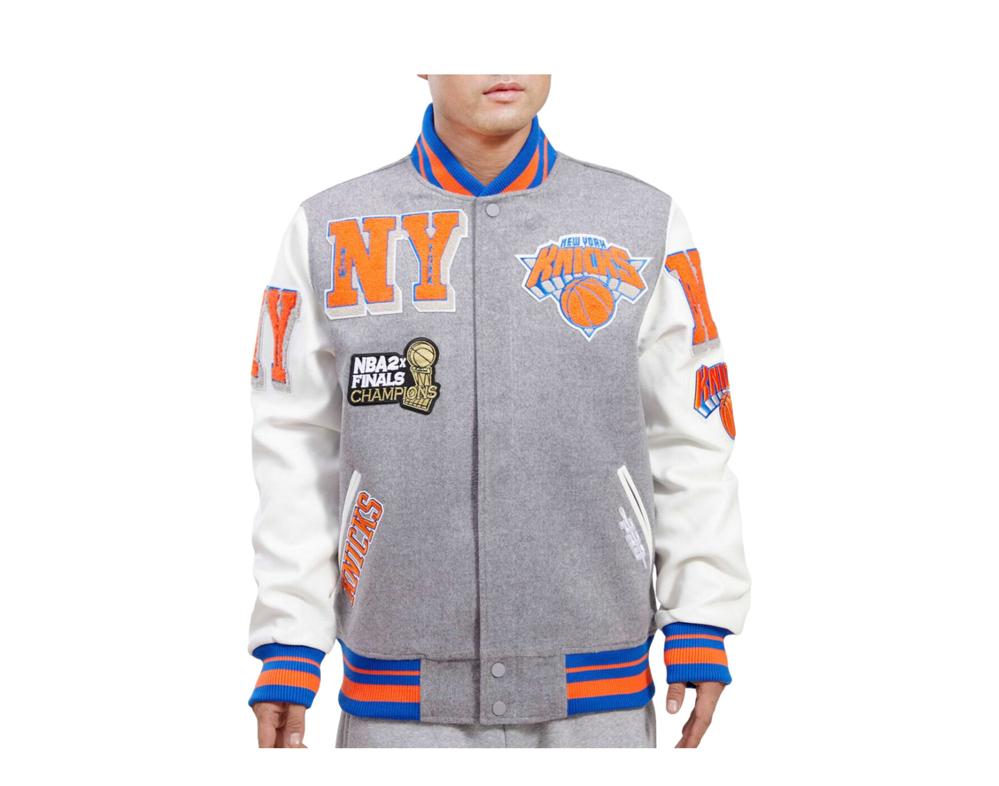 Pro Standard NBA New York Knicks Mash Up Logo Varsity Men's Jacket