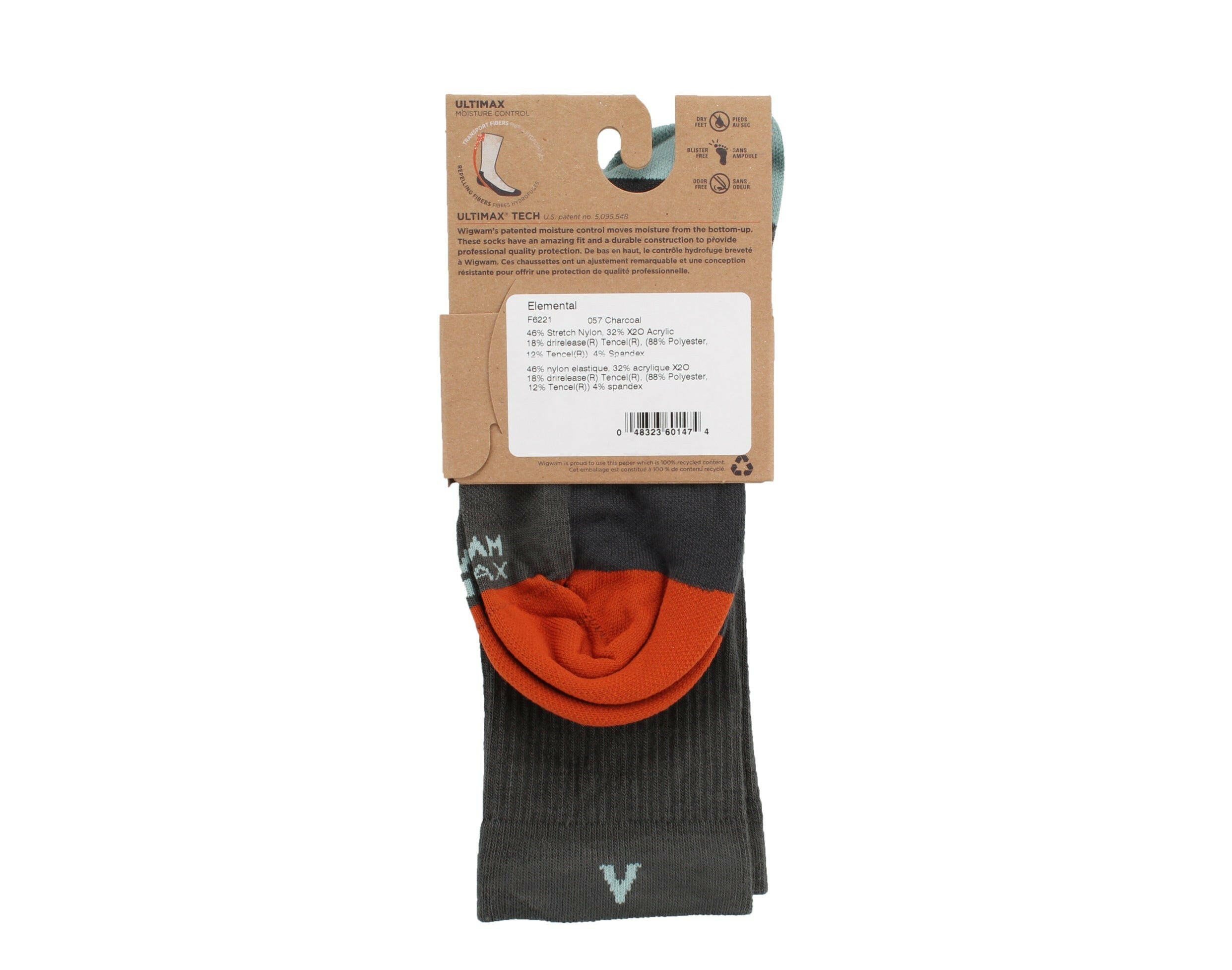 WigWam Elemental Crew Socks.