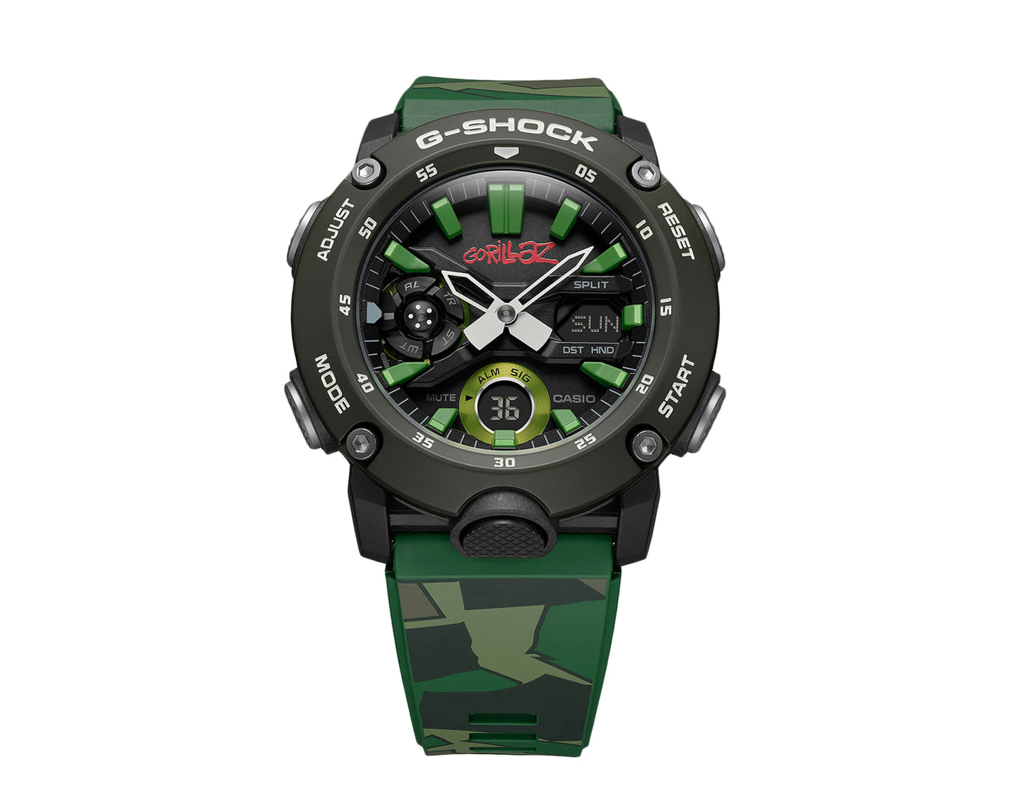 Casio G-Shock GA2000 Front Button Gorillaz x G-Shock Analog-Digital Men's Watch