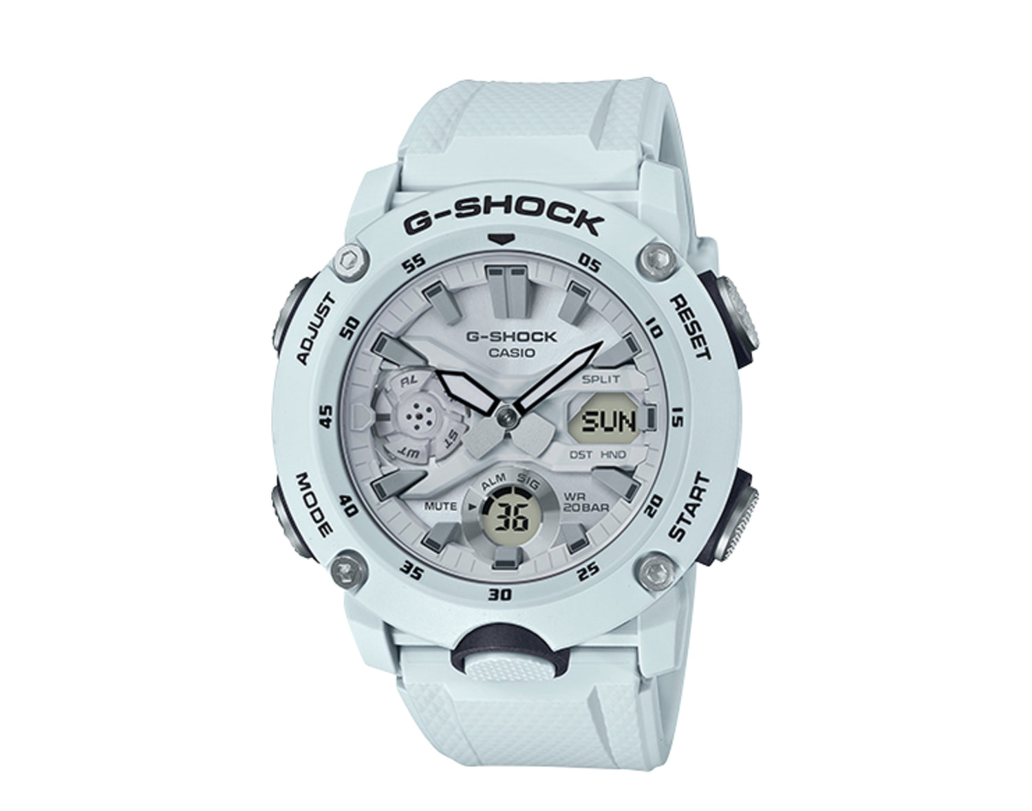 Casio G-Shock GA2000 Front Button Analog-Digital Metal and Resin Men's Watch