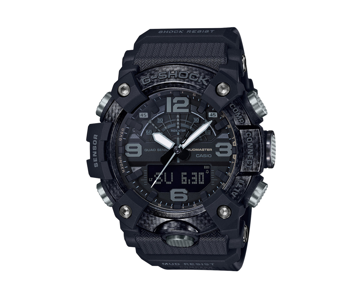 Casio G-Shock GGB100 MudMaster Blackout Analog-Digital Resin Men's Watch