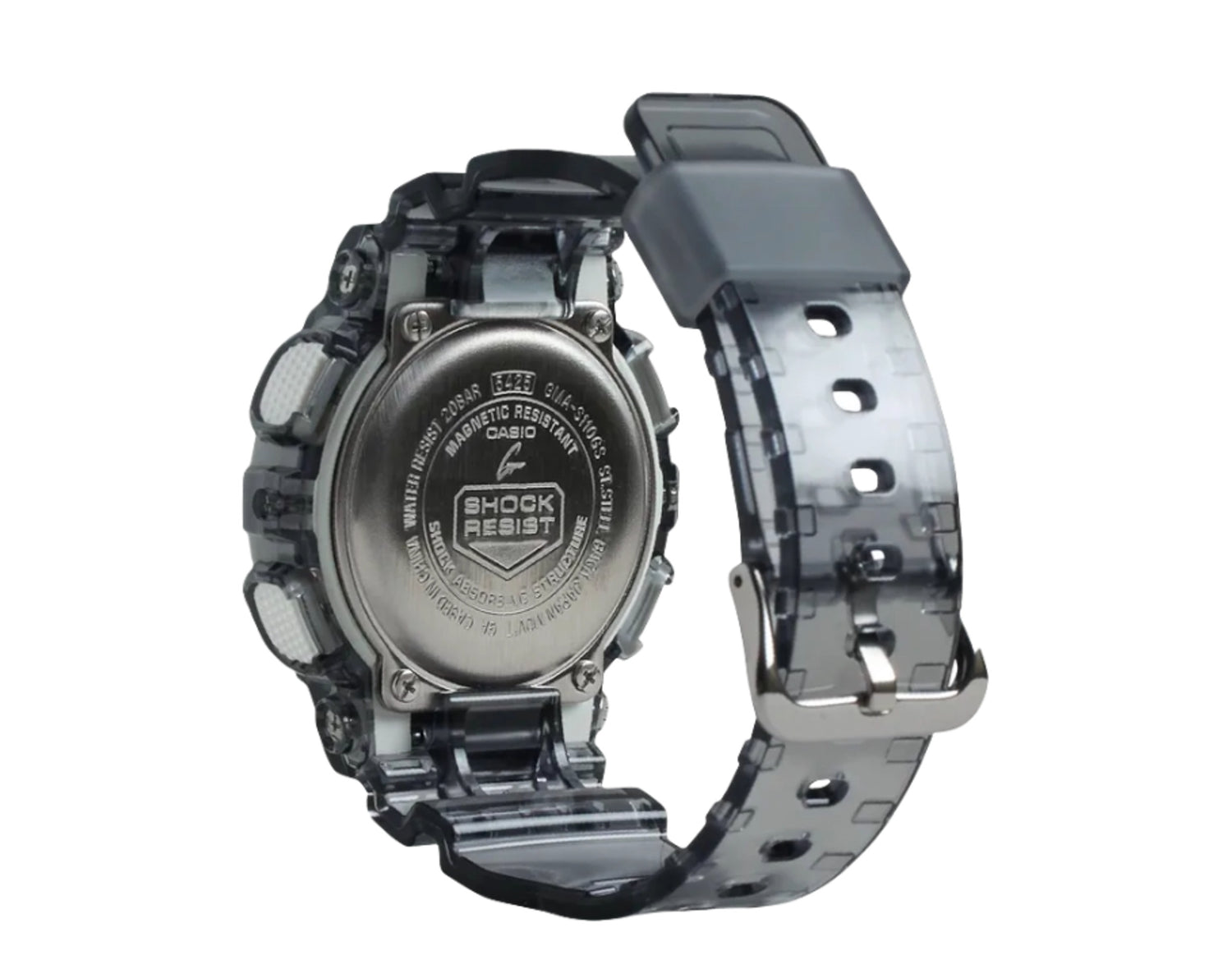 Casio G-Shock GMAS110GS S Series Semi-Transparent Analog Digital Resin Women's Watch