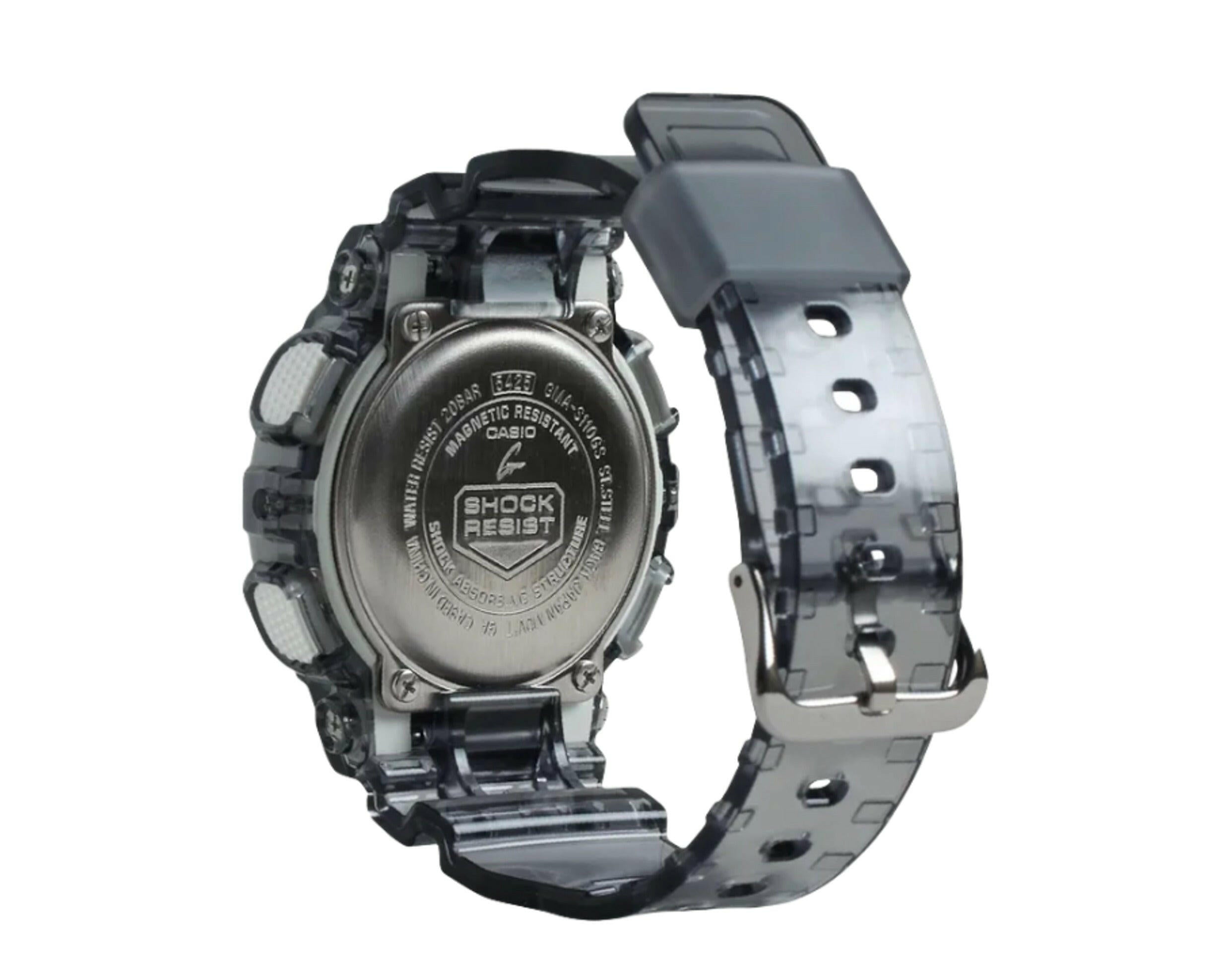 Casio G-Shock GMAS110GS S Series Semi-Transparent Analog Digital Resin Women's Watch.