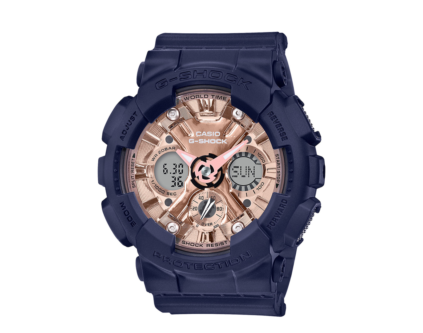 Casio G-Shock GMAS120MF S Series Metalic Face Analog Digital Resin Women's Watch