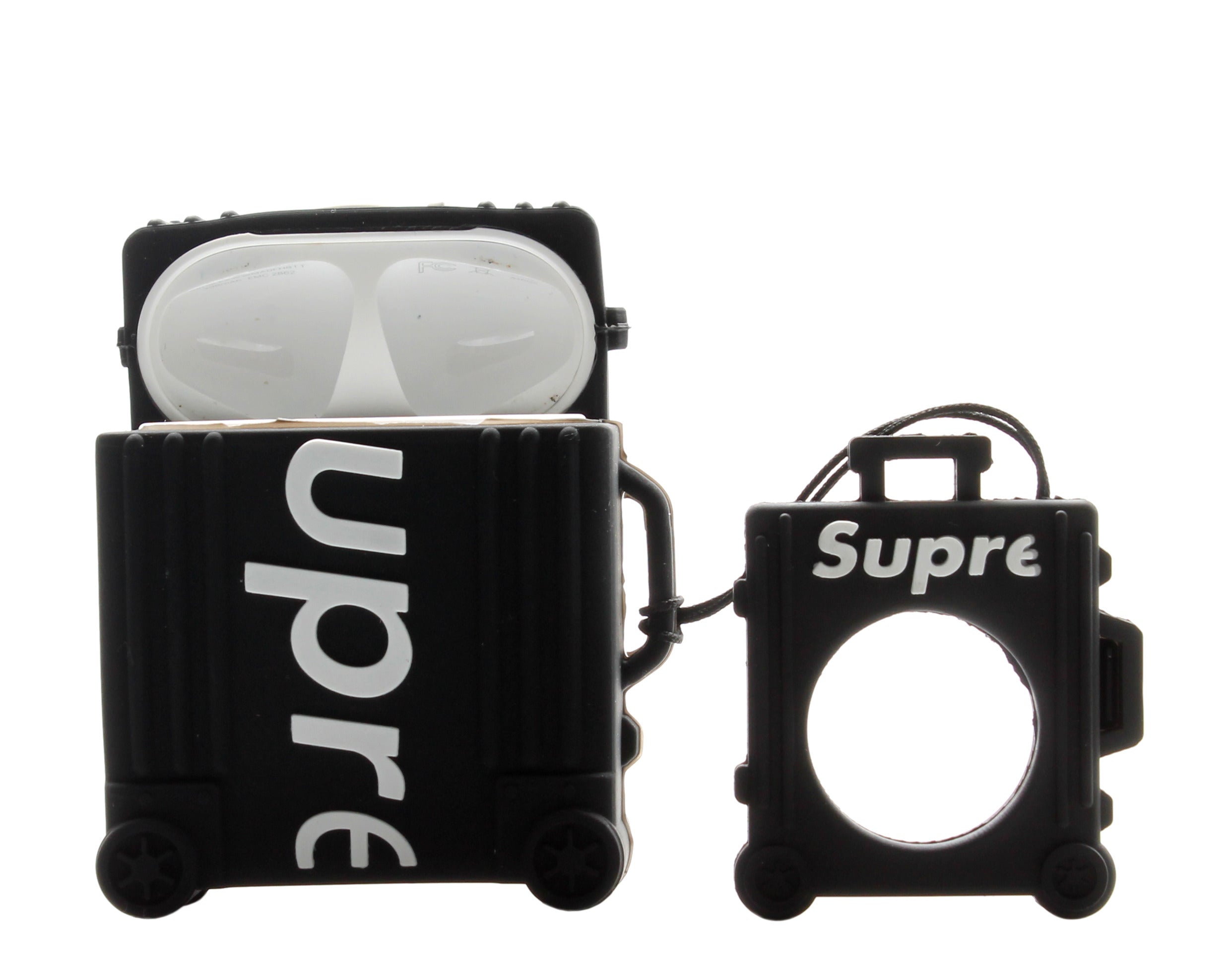 KM Supreme Inspired Suitcase Concept Design Airpods Case Cover with Ring  Holder