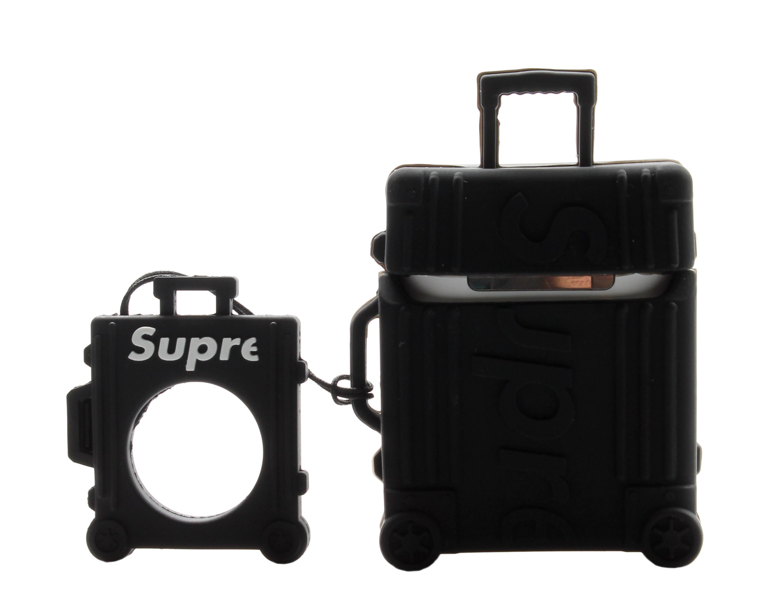 KM Supreme Inspired Suitcase AirPods Case Cover with Ring Holder KMAP1-SUP-BLK