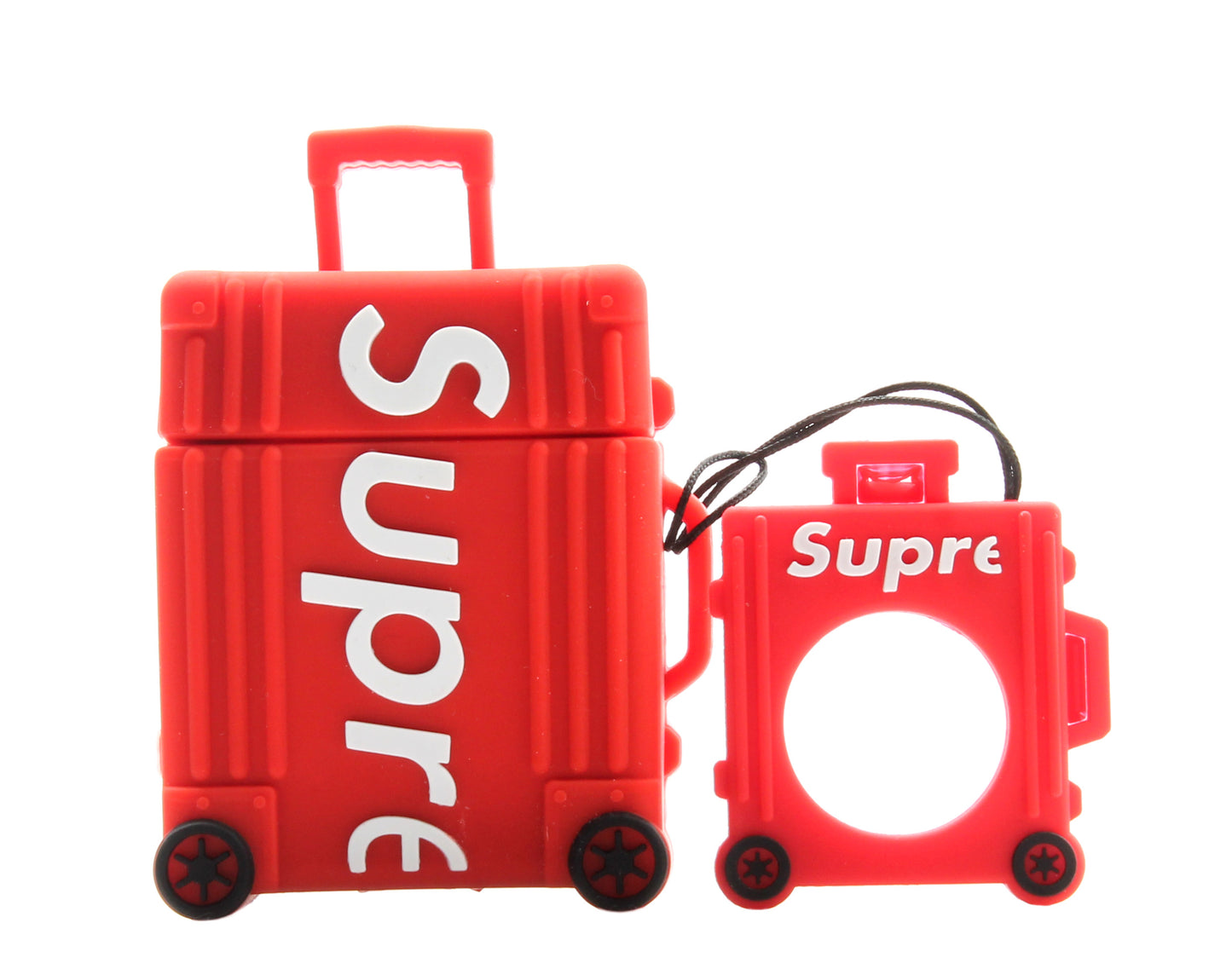 KM Supreme Inspired Suitcase Concept Design Airpods Case Cover with Ring Holder