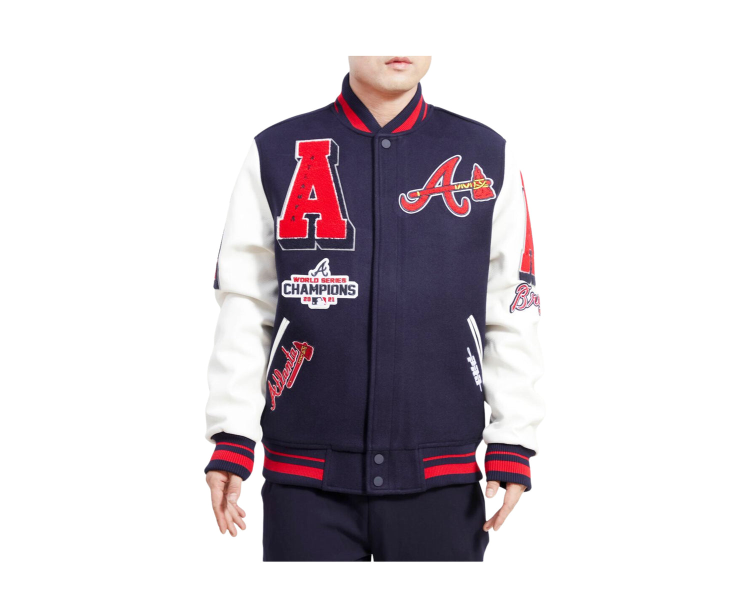 Pro Standard MLB Atlanta Braves Mash Up Logo Varsity Men's Jacket
