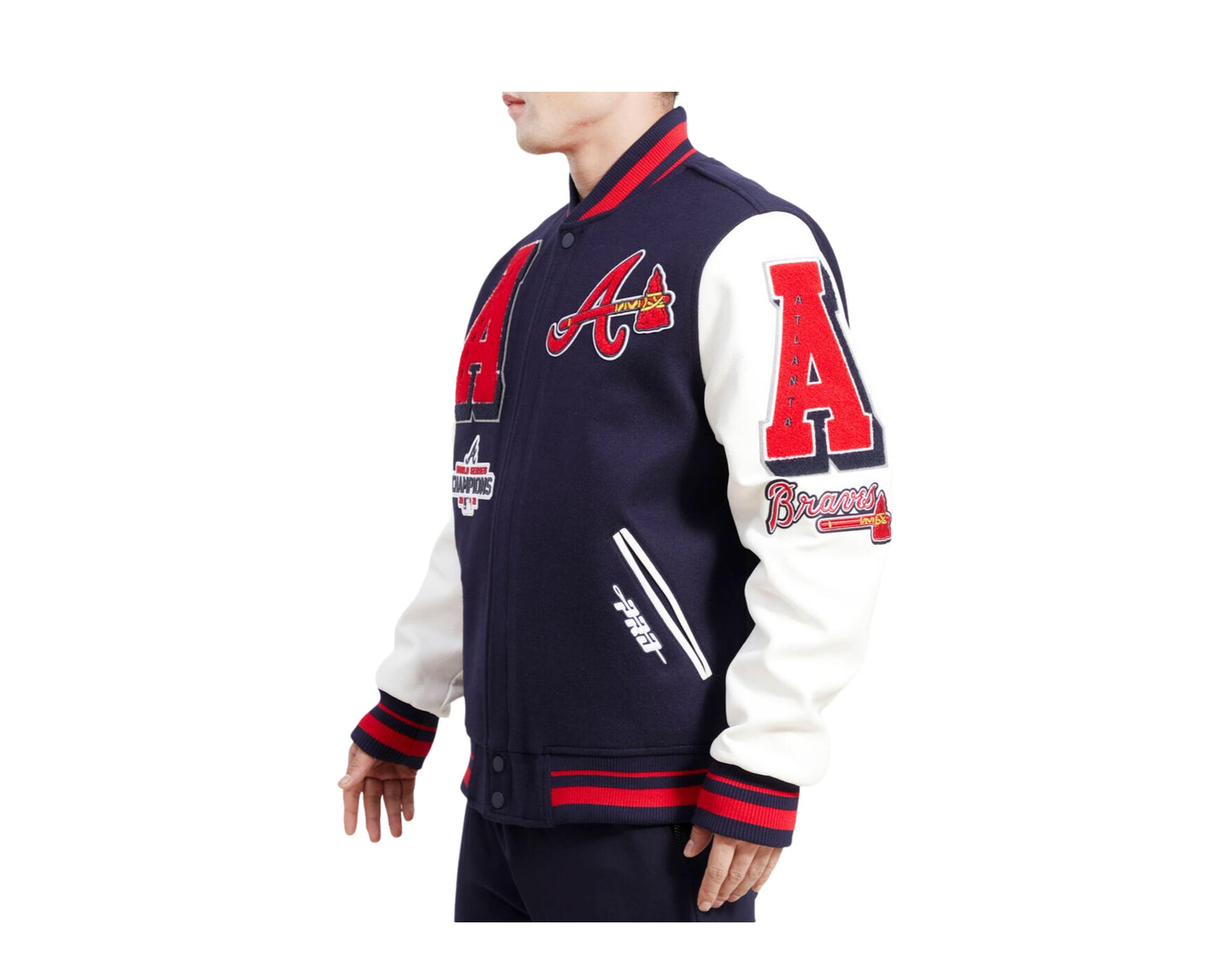 Pro Standard MLB Atlanta Braves Mash Up Logo Varsity Men's Jacket