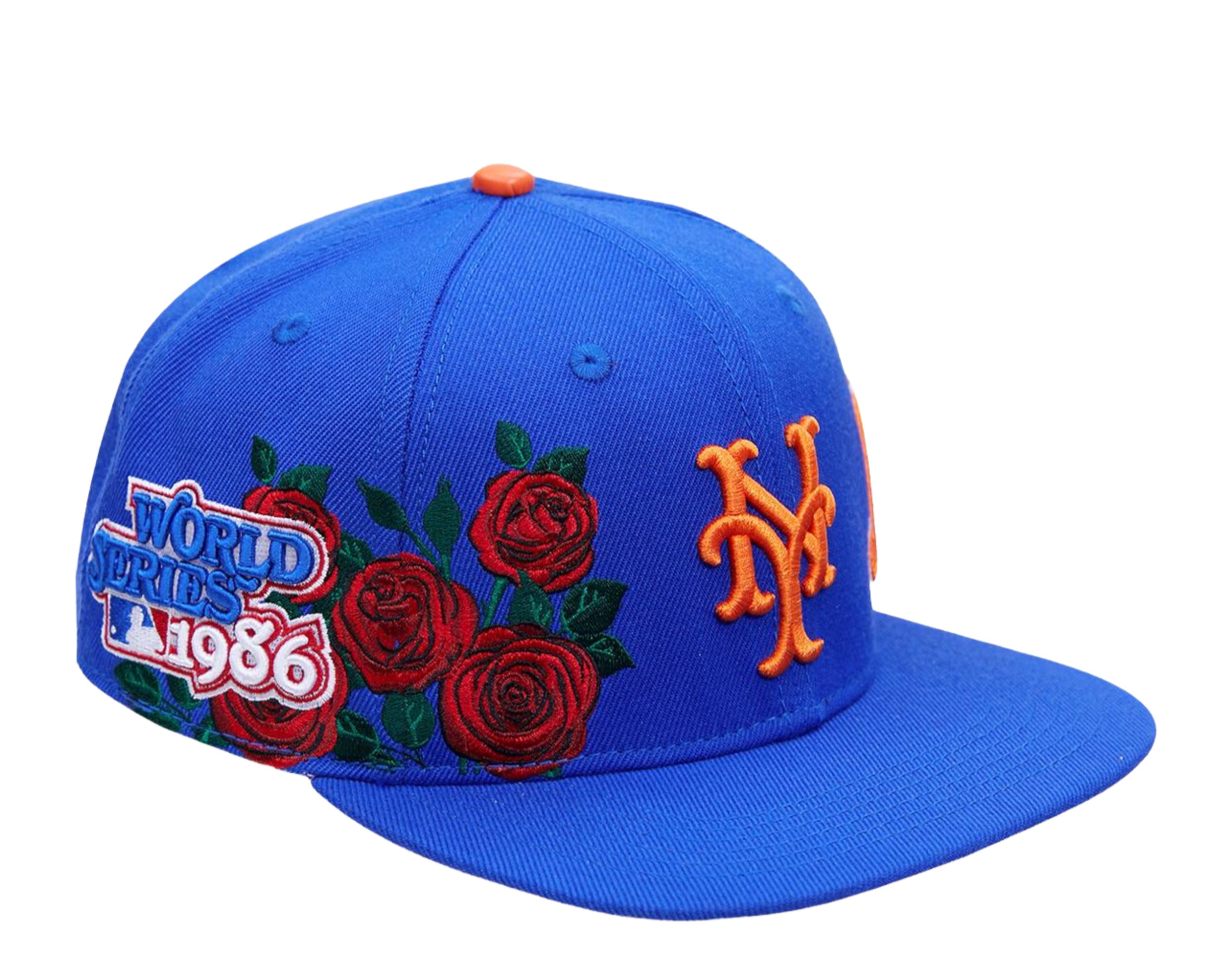 Pro Standard MLB New York Mets 1986 WS Roses Snapback Hat w Pro Standard MLB New York Mets 1986 WS Roses Snapback Hat w