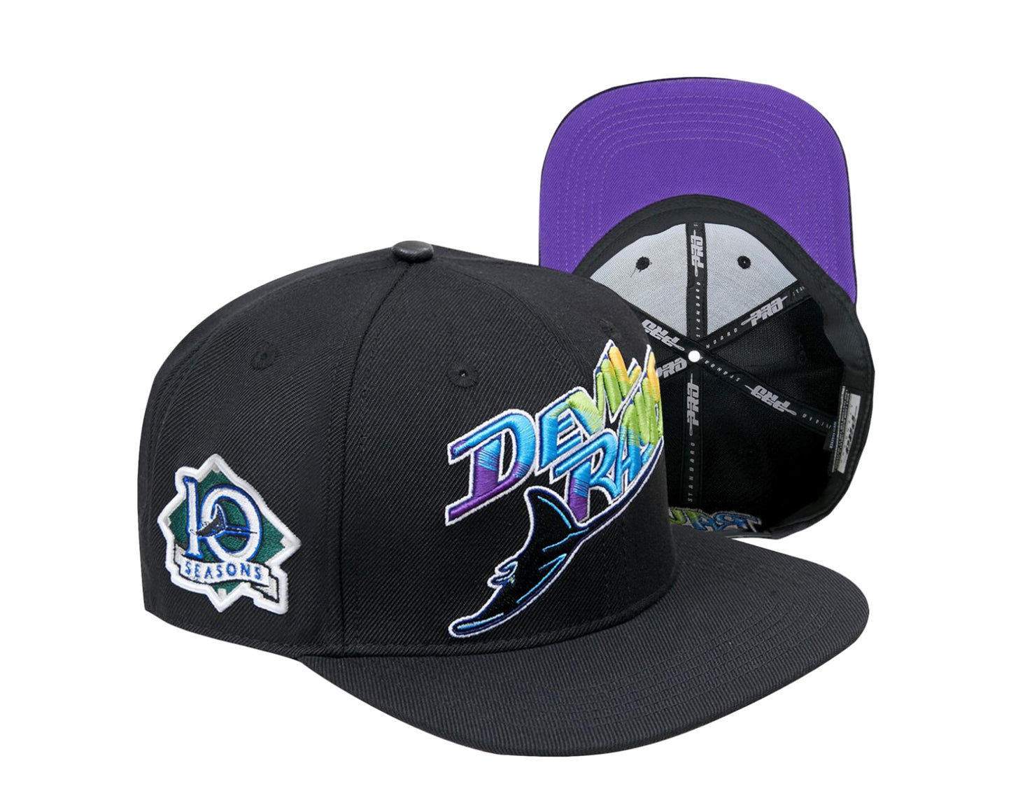 Pro Standard MLB Tampa Bay Rays Retro Classic Wordmark Logo Snapback Hat