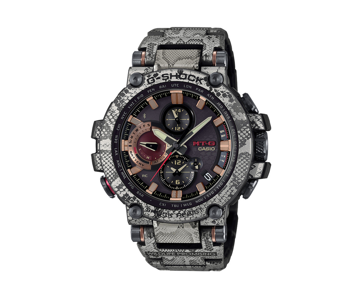 Casio G-Shock MTGB1000WLP MT-G Analog Chrono Metal Watch