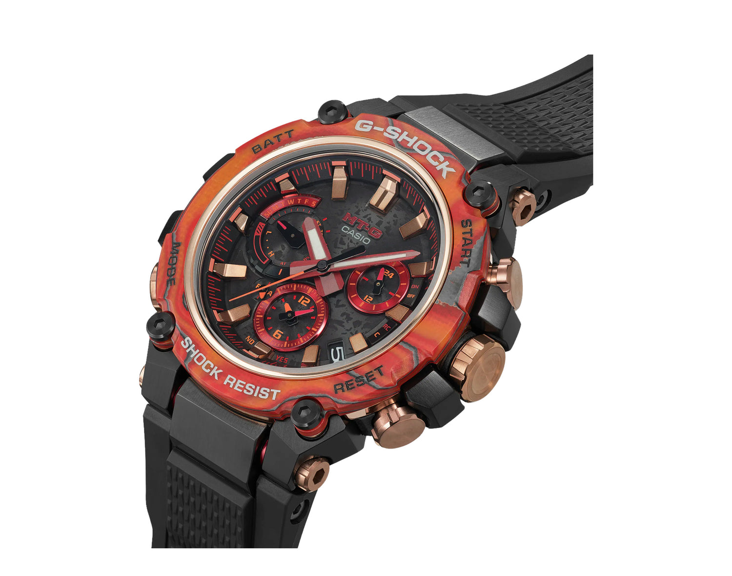 Casio G-Shock MTGB3000FR 40th Anniversary Flare Red MT-G Analog Chrono Metal Watch