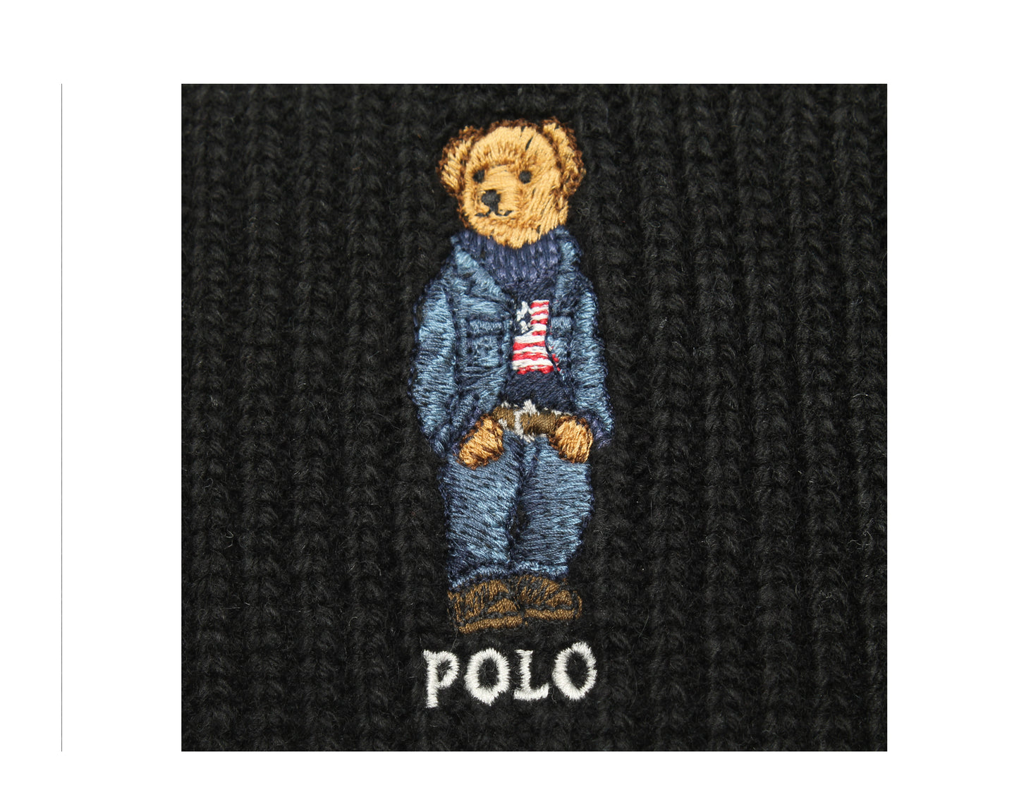 Polo Ralph Lauren Polo Bear Jean Jacket Sweater Knit Hat