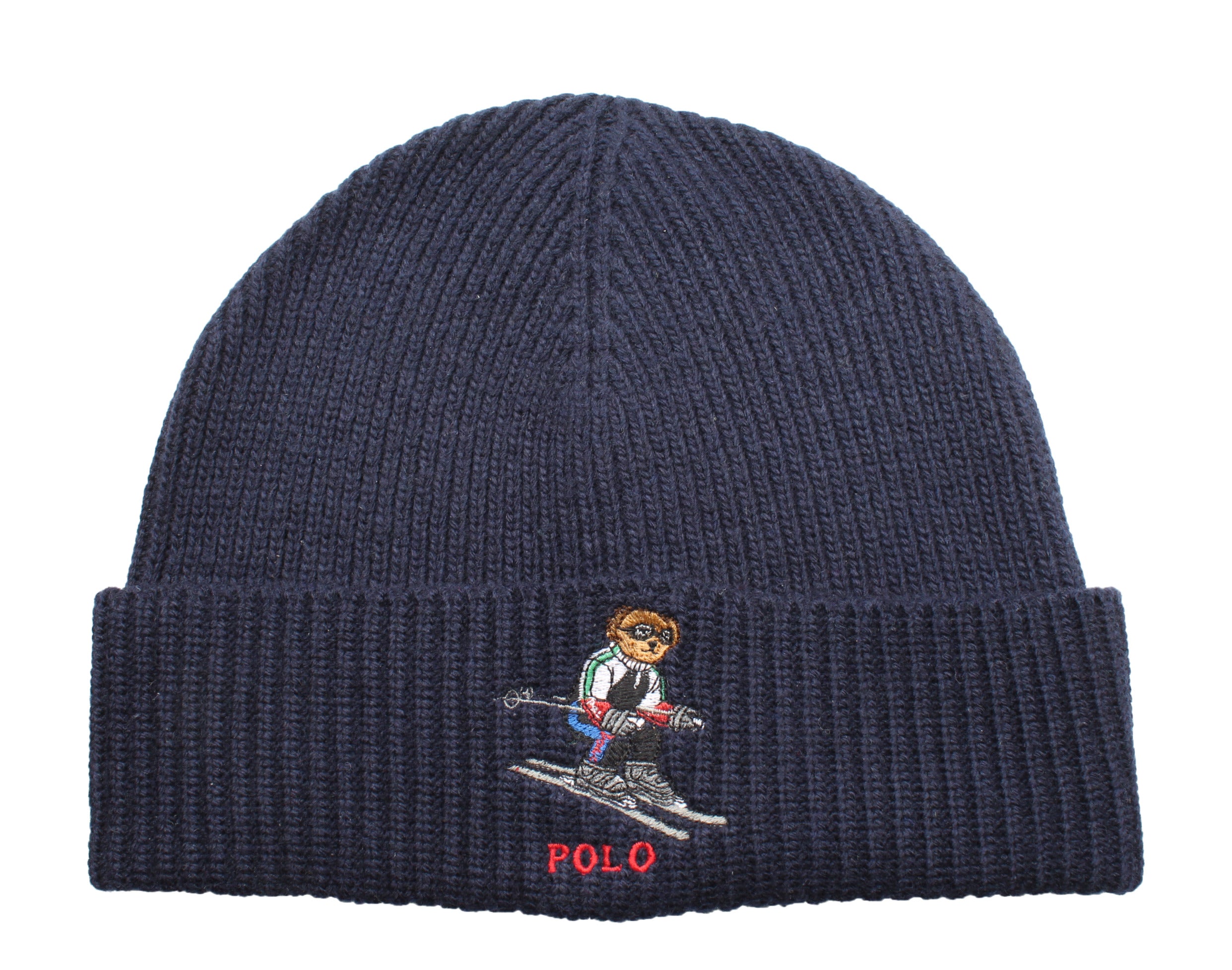 Polo Ralph Lauren Women's Knit Beret Hat Beanie Navy Blue Winter