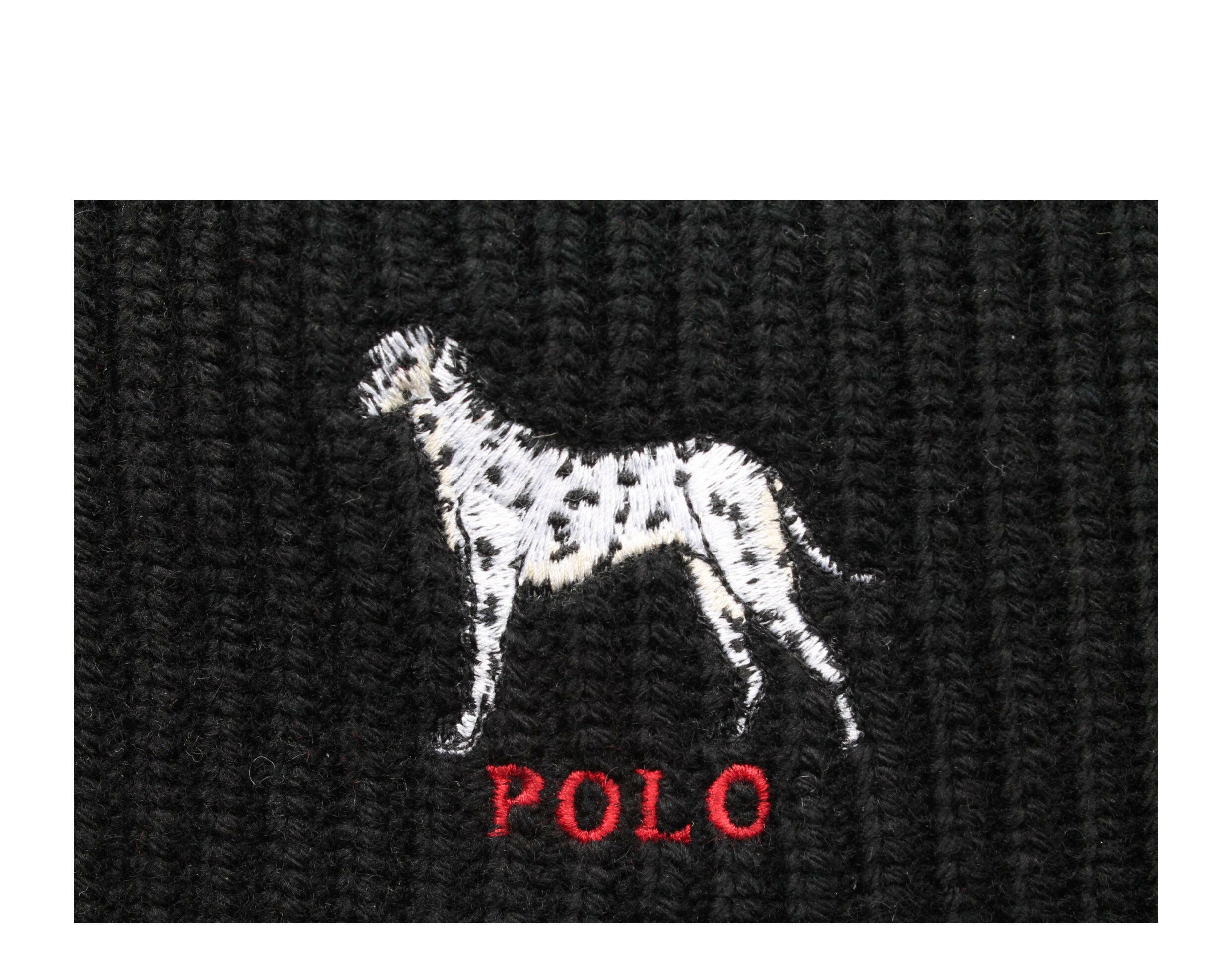 Polo Ralph Lauren Dalmatian Dog Knit Cuffed Hat.