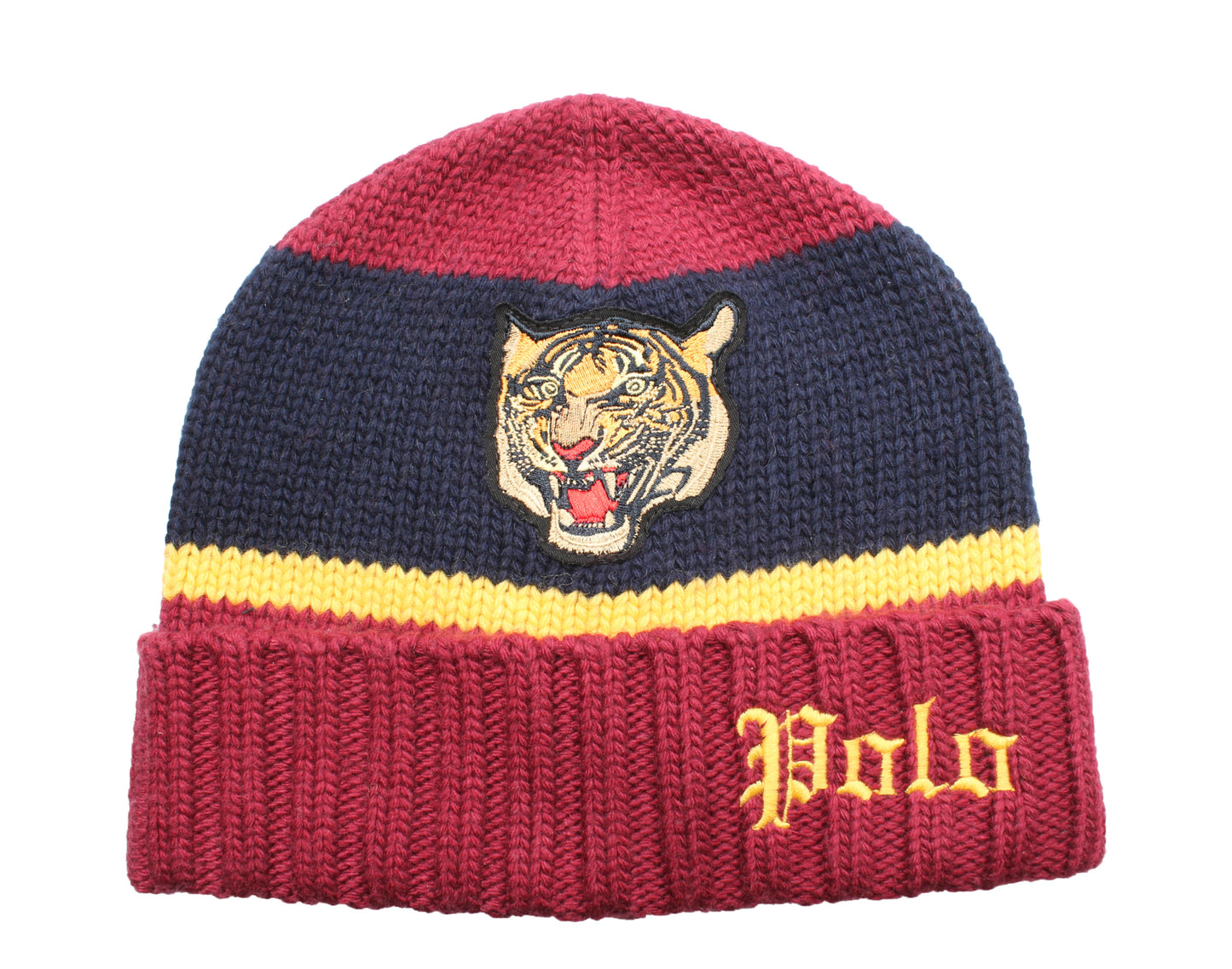 Polo Ralph Lauren Colorblocked Rugby Stripe Tiger Knit Cuffed Hat