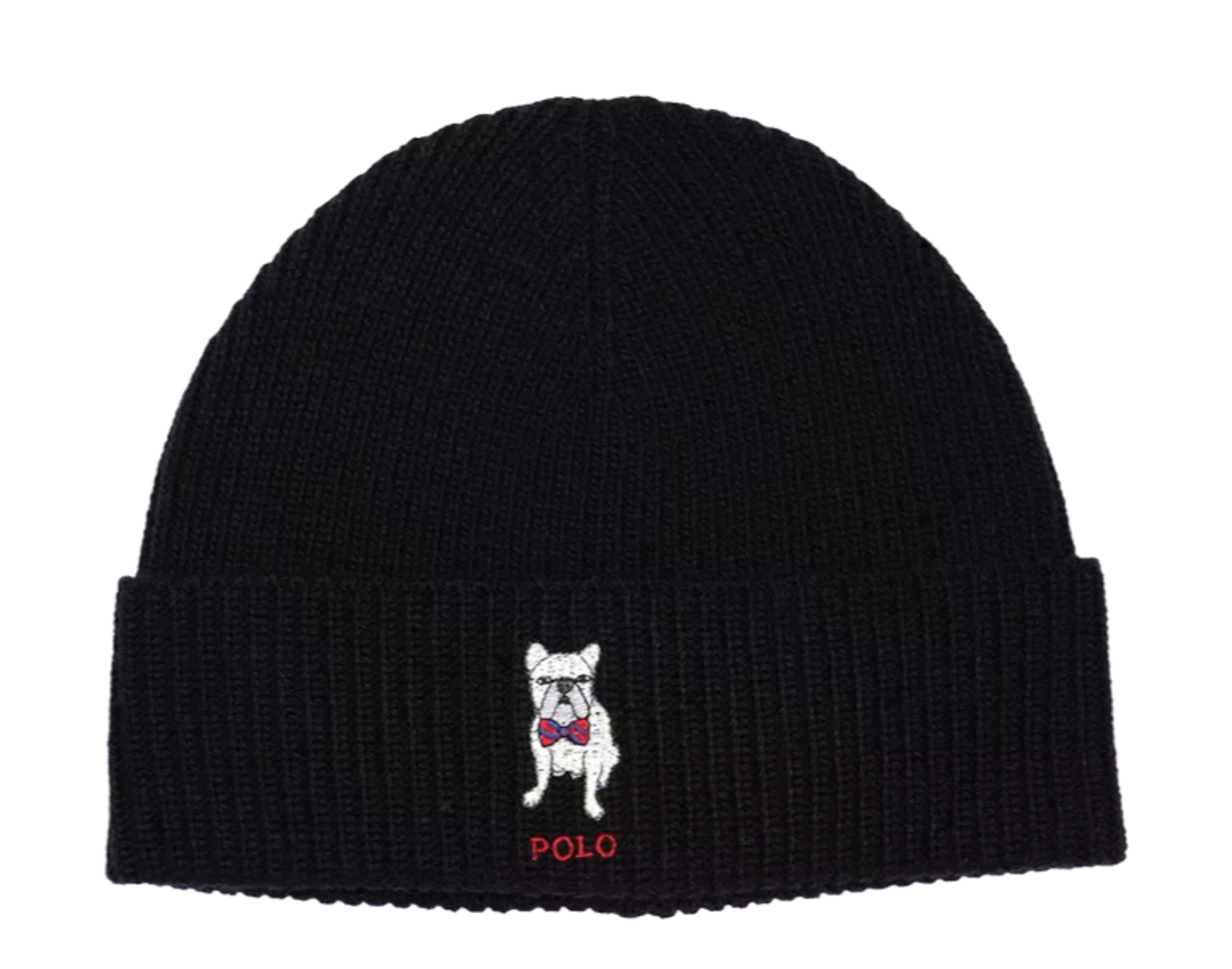 Polo Ralph Lauren Embroidered Frenchie Rib-Knit Beanie
