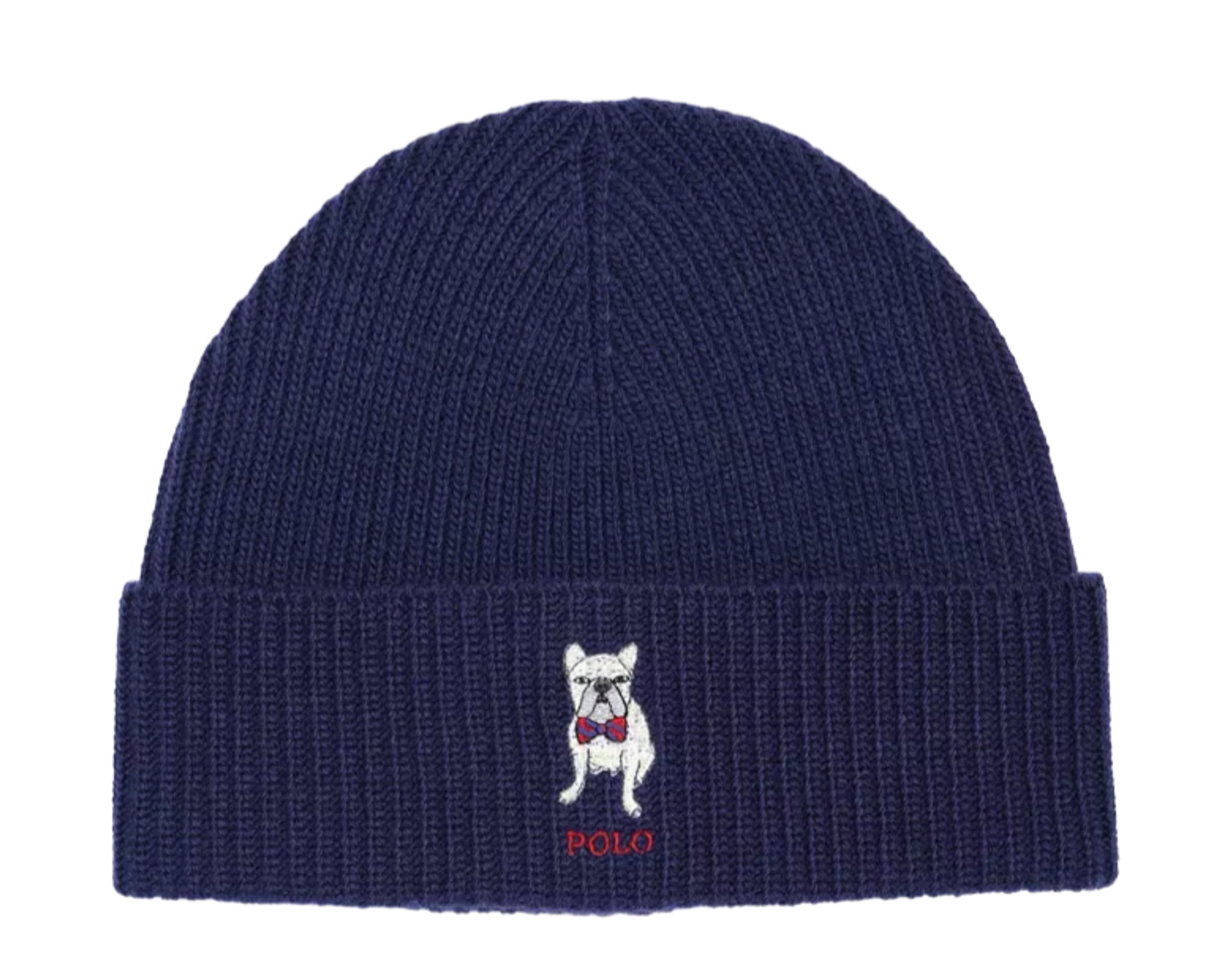Polo Ralph Lauren Embroidered Frenchie Rib-Knit Beanie
