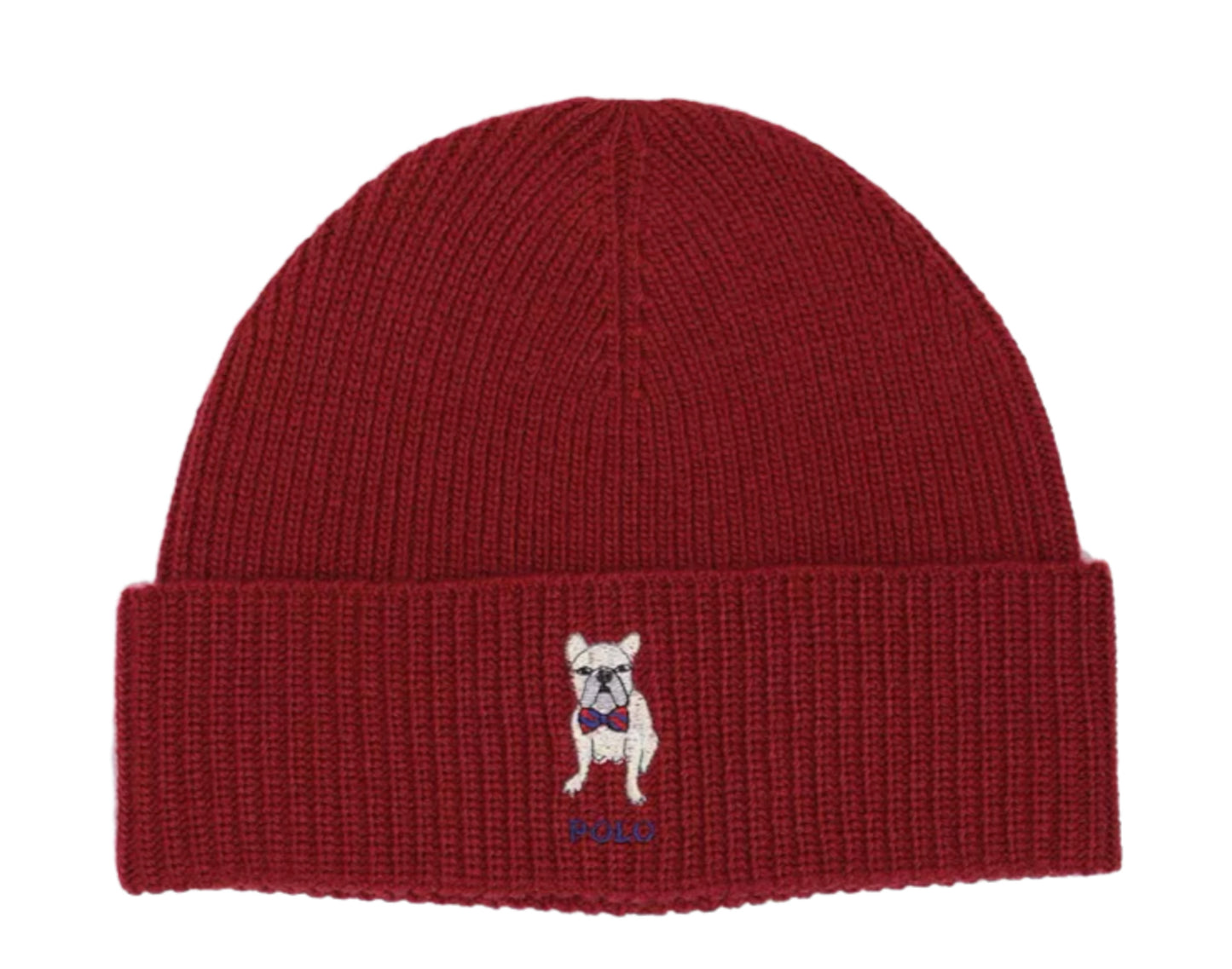 Polo Ralph Lauren Embroidered Frenchie Rib-Knit Beanie