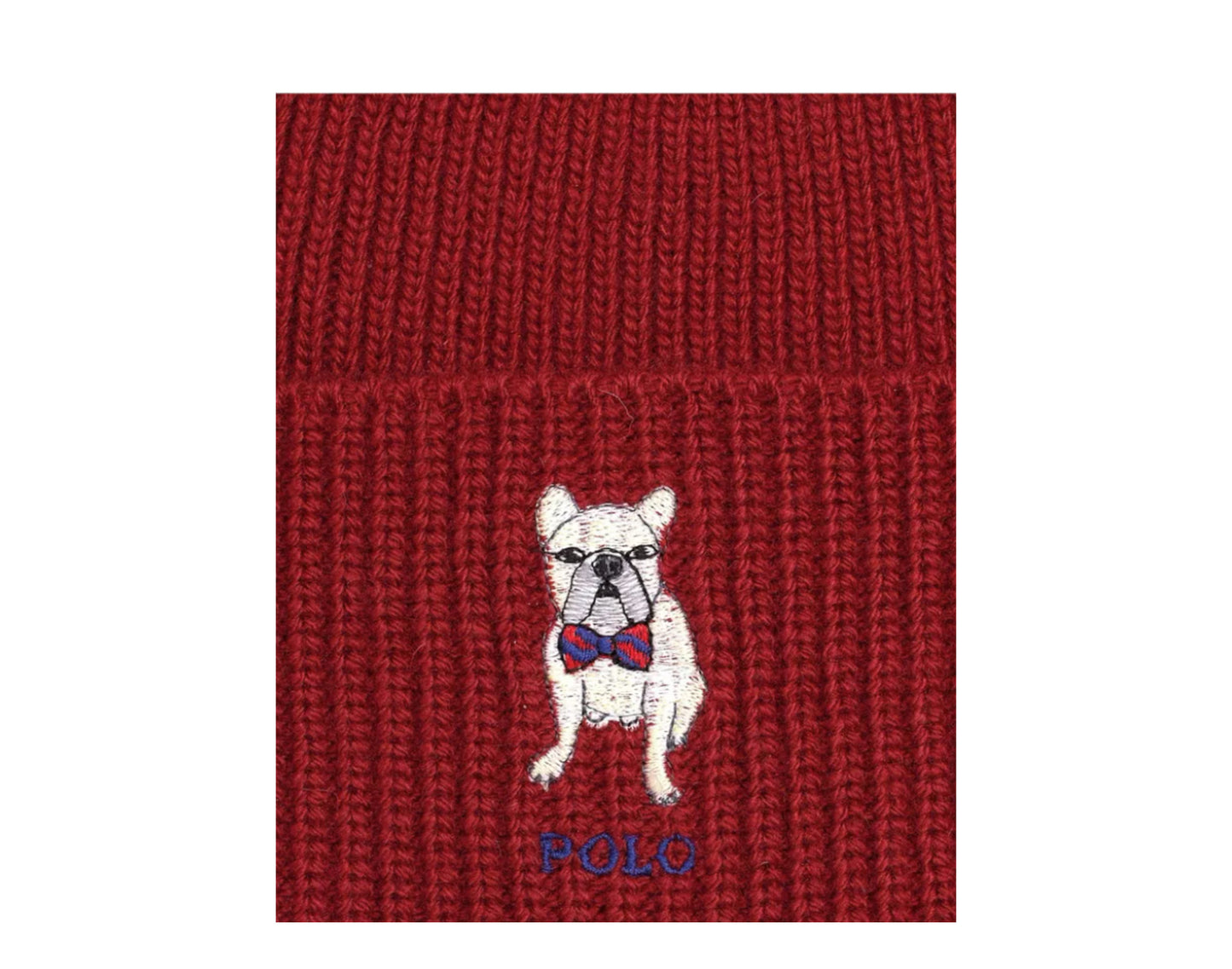 Polo Ralph Lauren Embroidered Frenchie Rib-Knit Beanie