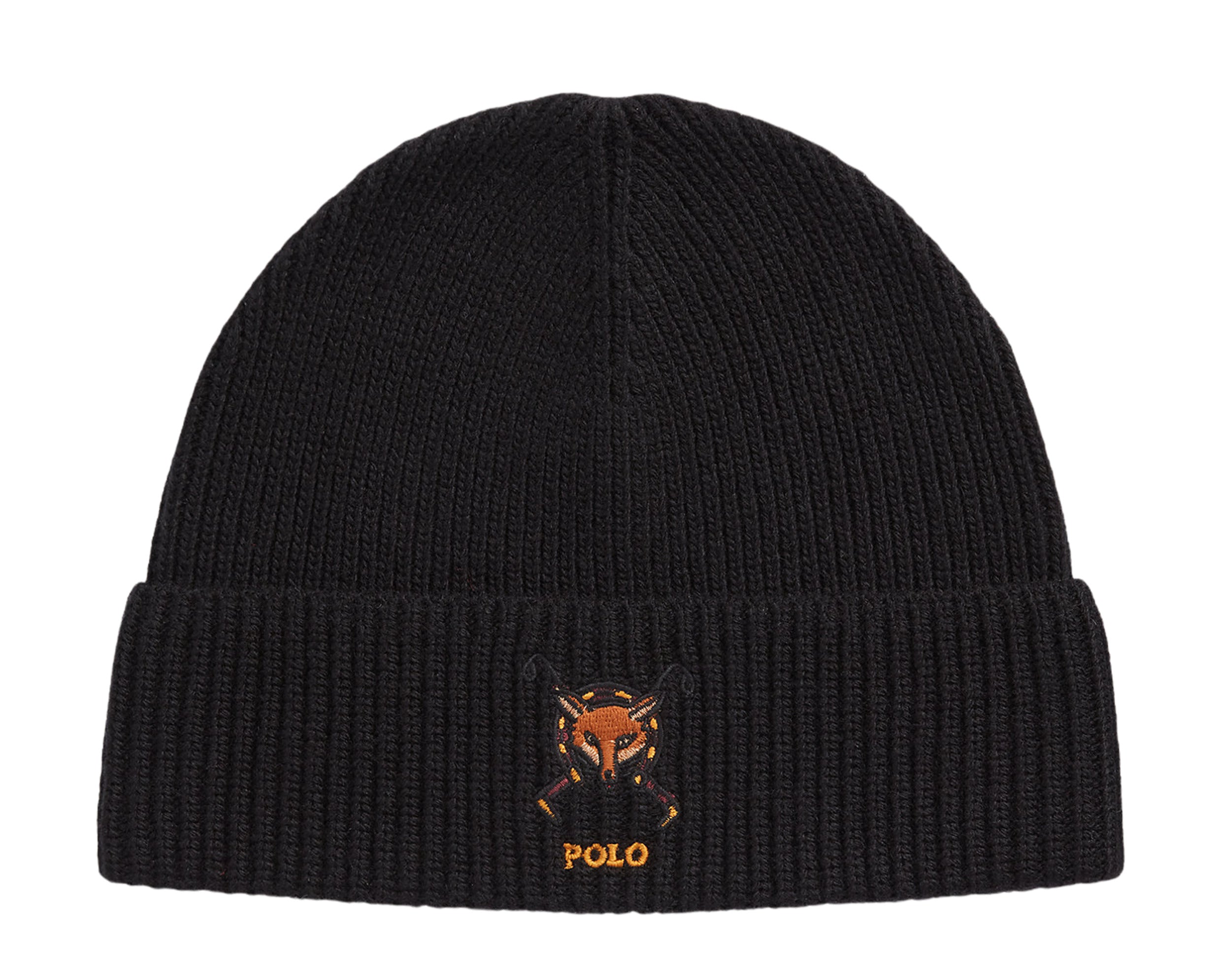 Polo Ralph Lauren Embroidered Fox Rib-Knit Beanie